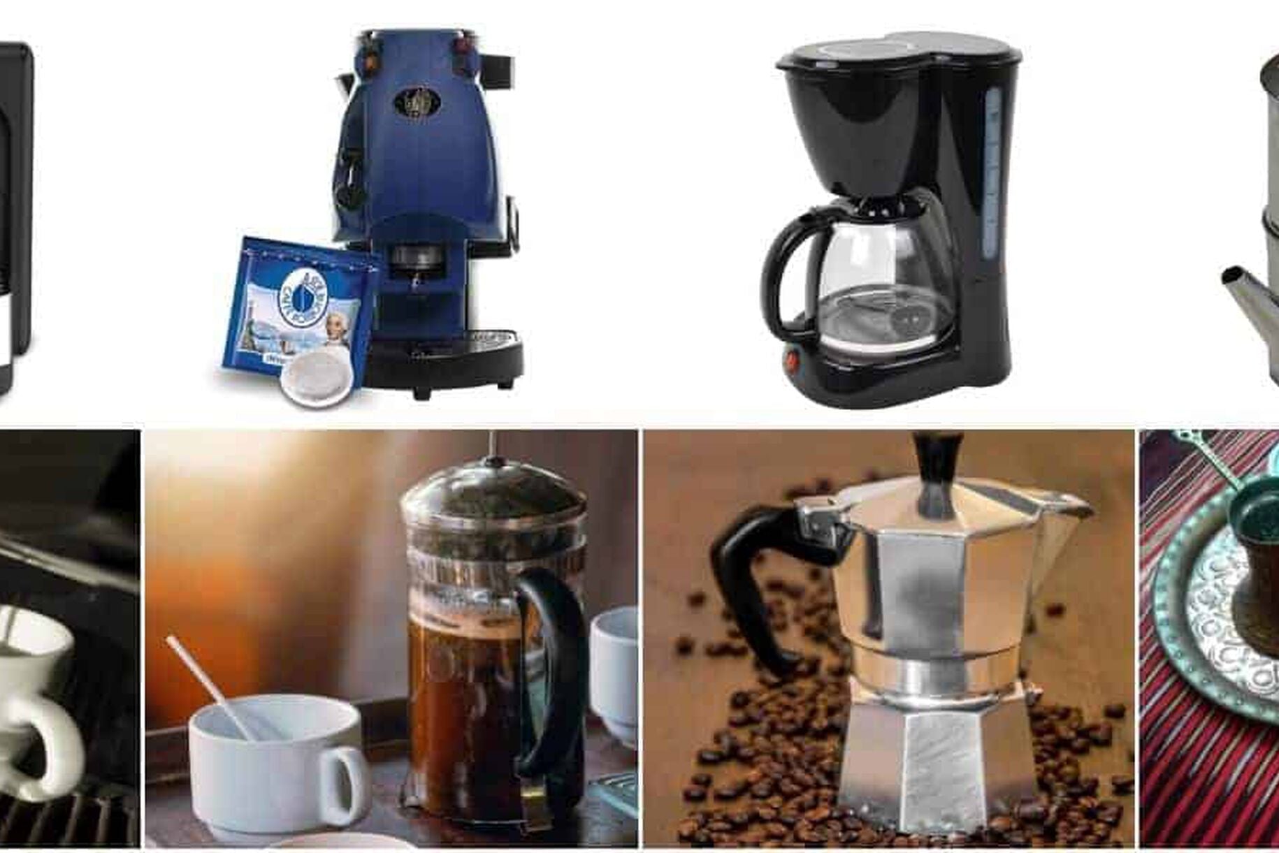 Tutti i metodi per preparare il caffè