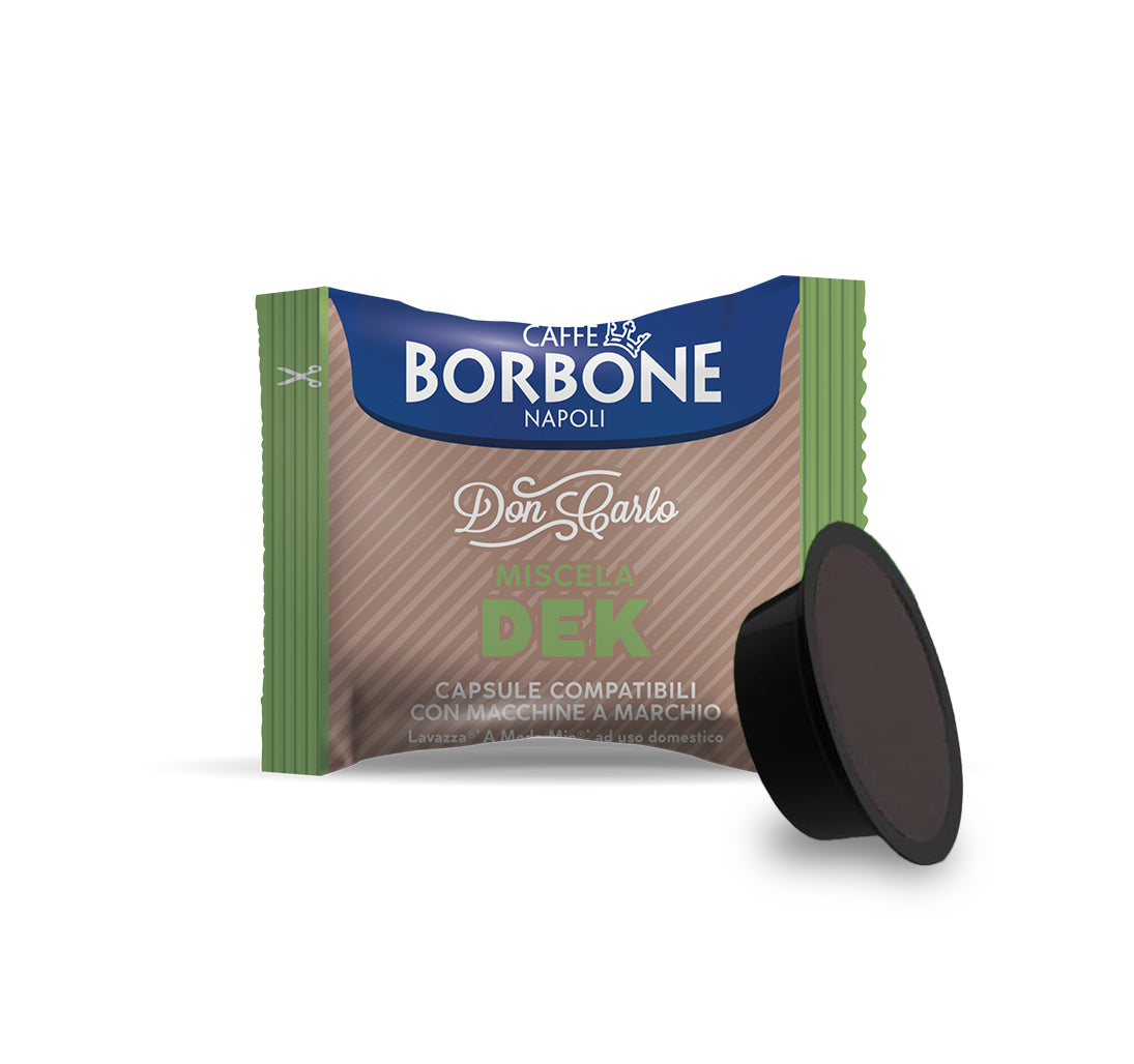 Borbone Don Carlo Green Dek Blend Capsules Compatible Lavazza A Modo Mio