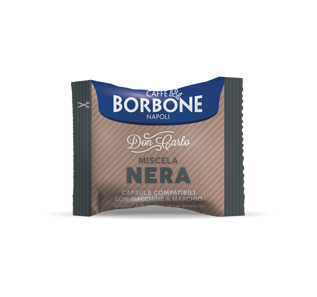Borbone Don Carlo Black Blend Capsules Compatible Lavazza A Modo Mio