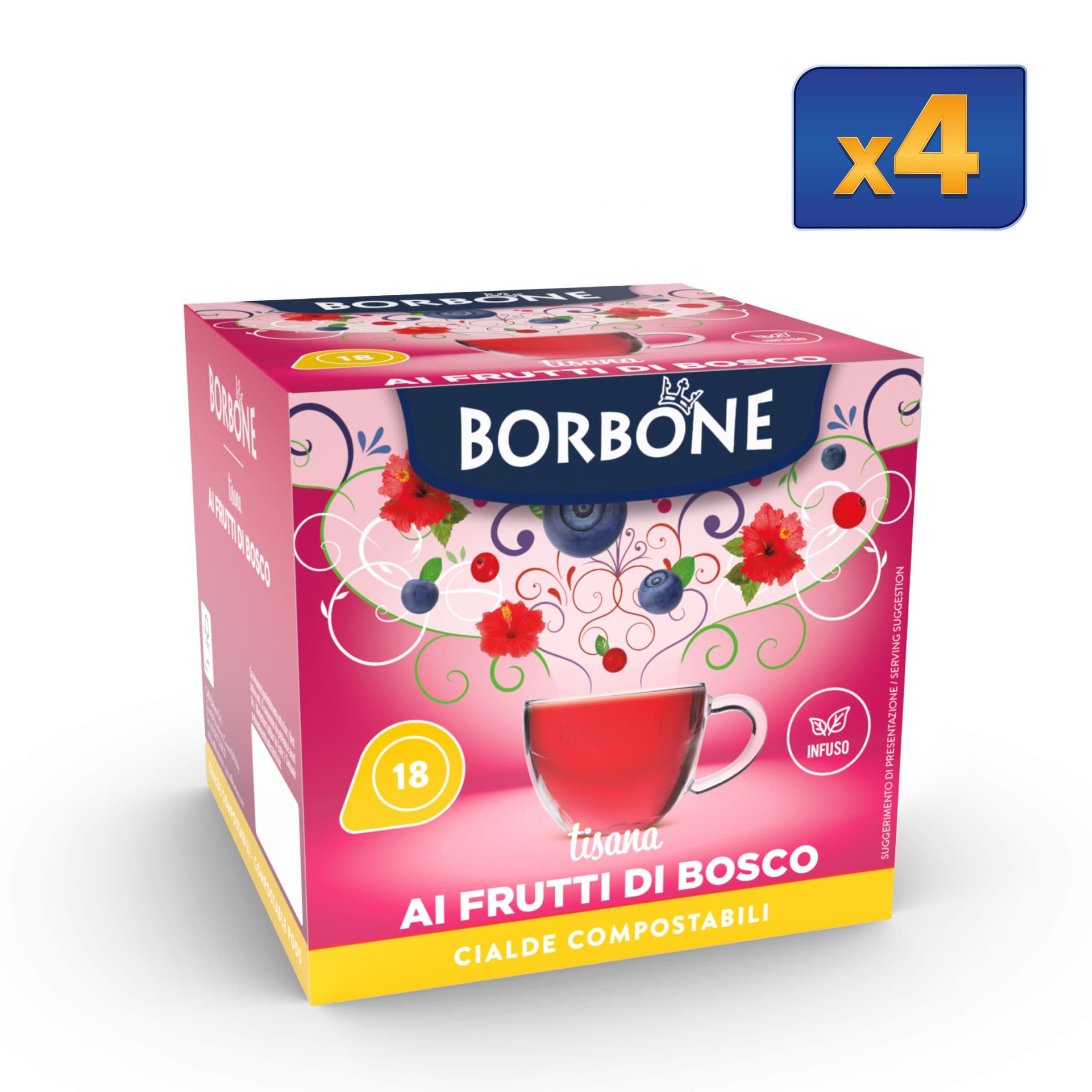 72 Wild Berry Infusion Paper Pods Borbone