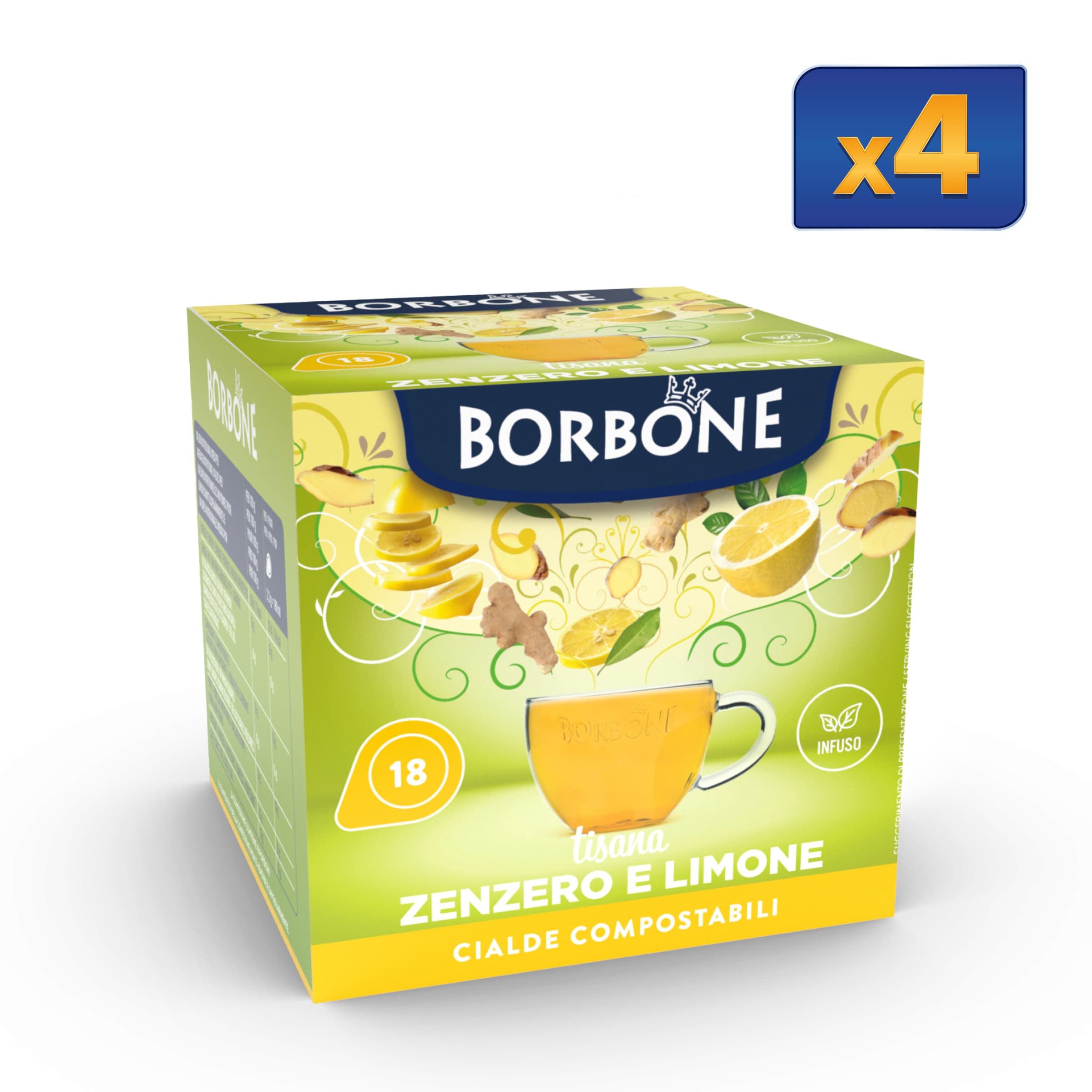 72 Borbone Pods Ginger And Lemon Herbal Tea