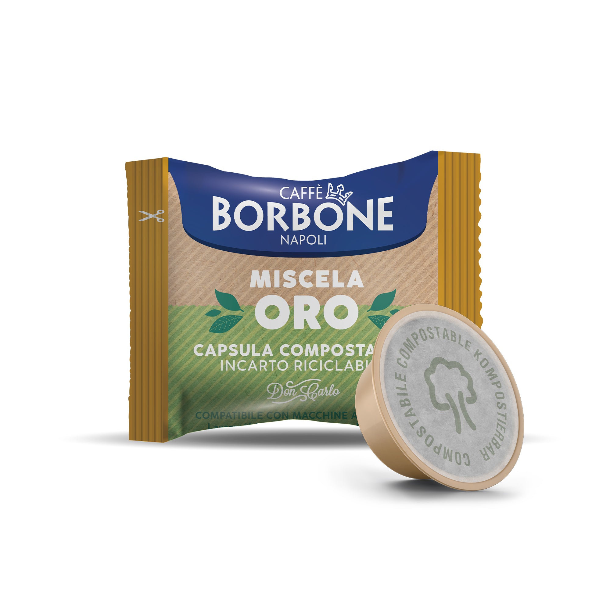 Borbone Don Carlo Gold Blend Compostable Capsules Compatible Lavazza A Modo Mio