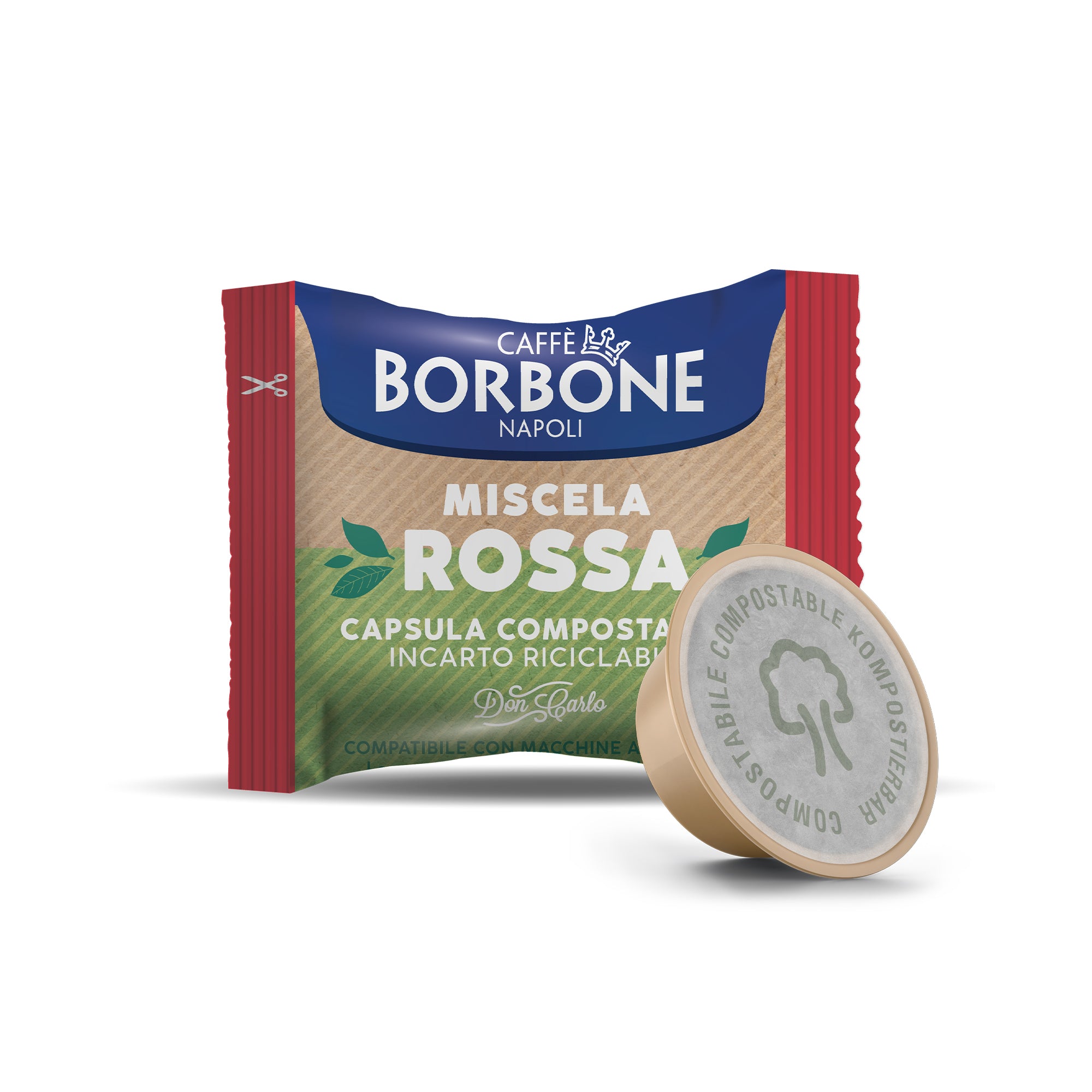 Borbone Don Carlo Red Blend Compostable Capsules Compatible Lavazza A Modo Mio