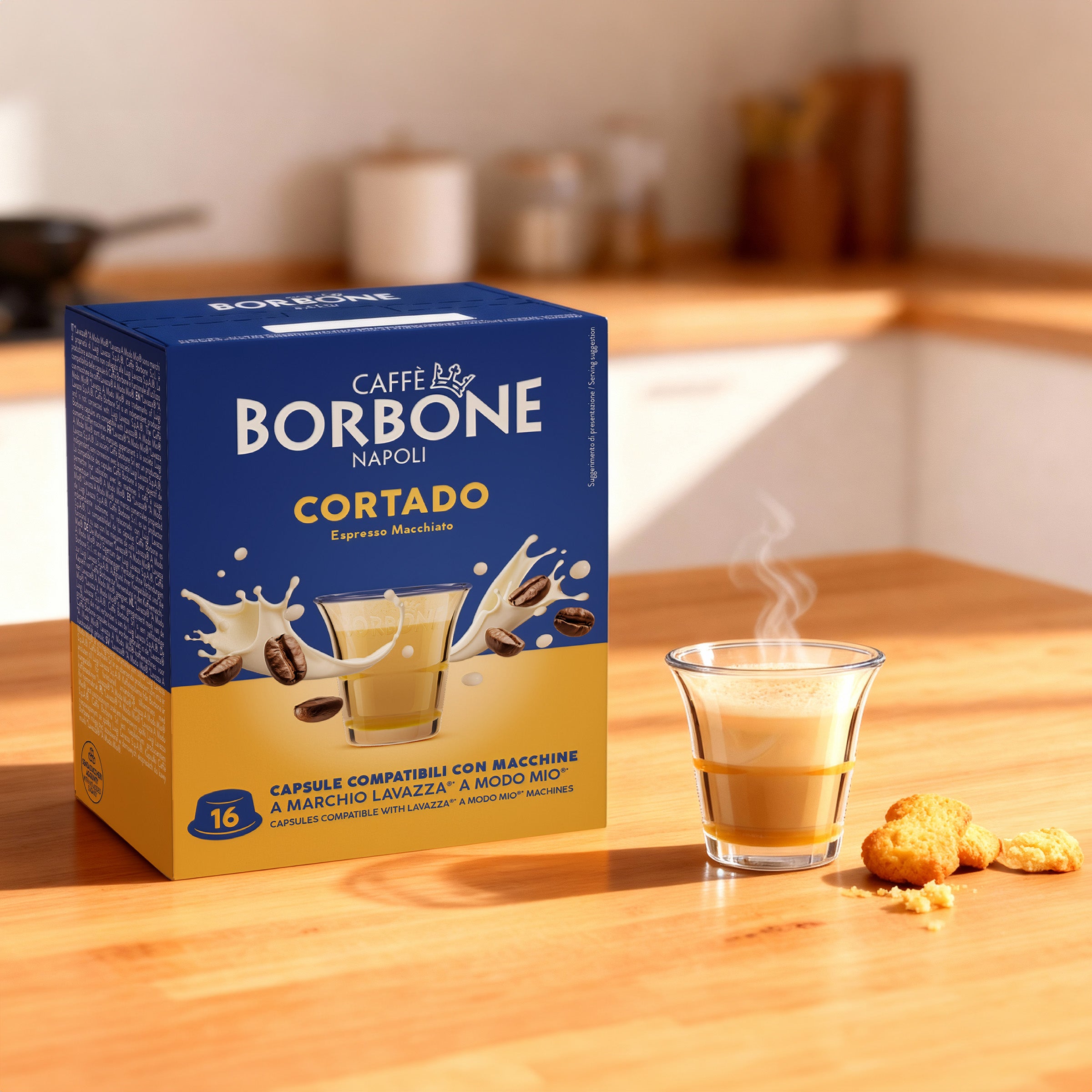 Capsule Compatible Borbone Lavazza A Modo Mio Coffee Machines With The Taste Of Cortado