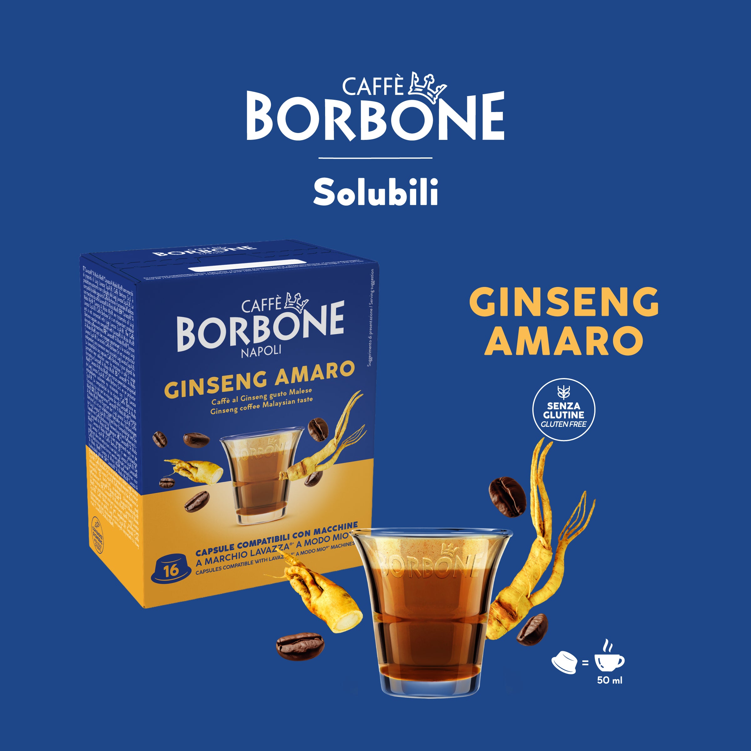 Capsule Compatible Borbone Lavazza A Modo Mio Coffee Machines With The Taste Of Bitter Ginseng