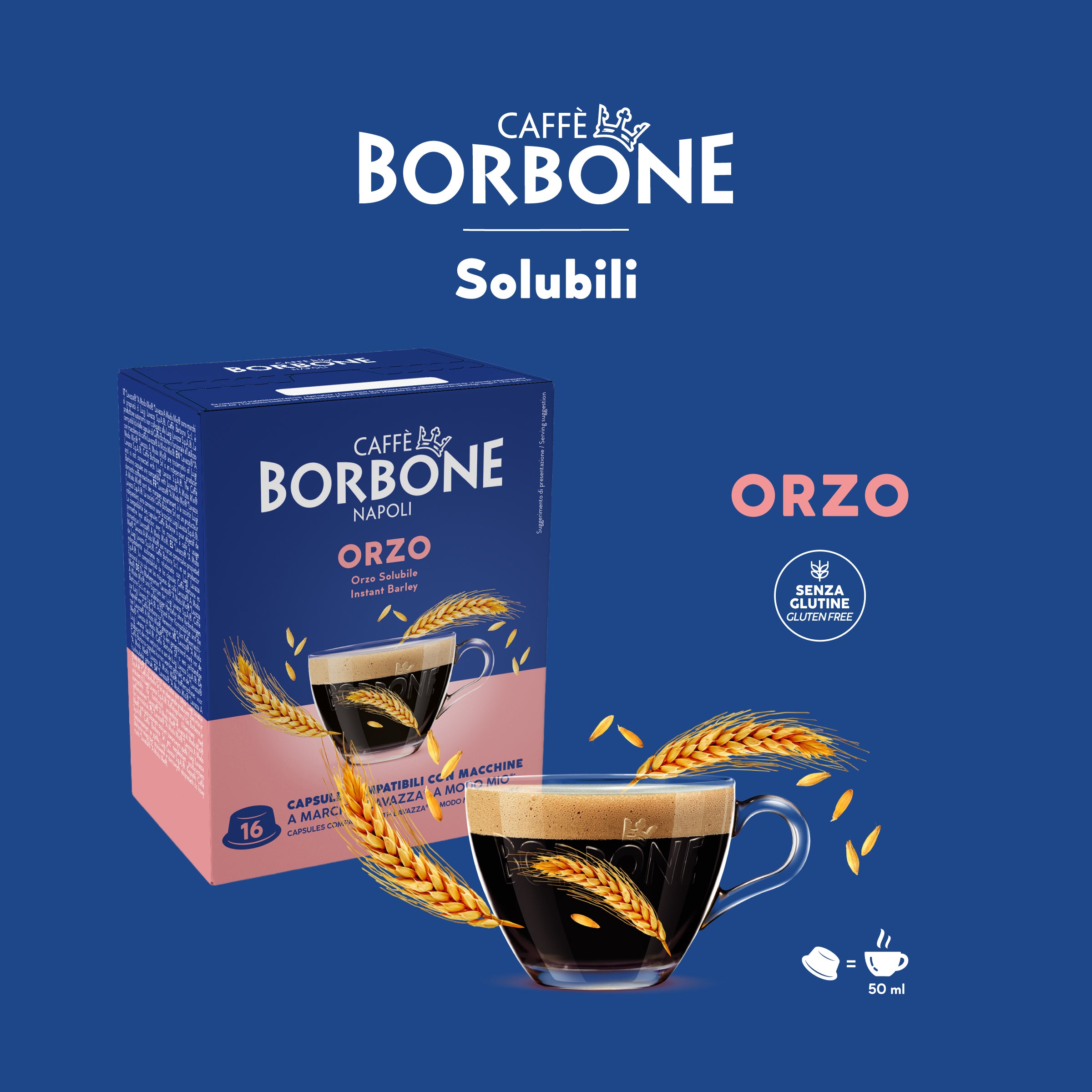 96 Capsules Instant Barley Caffe Borbone