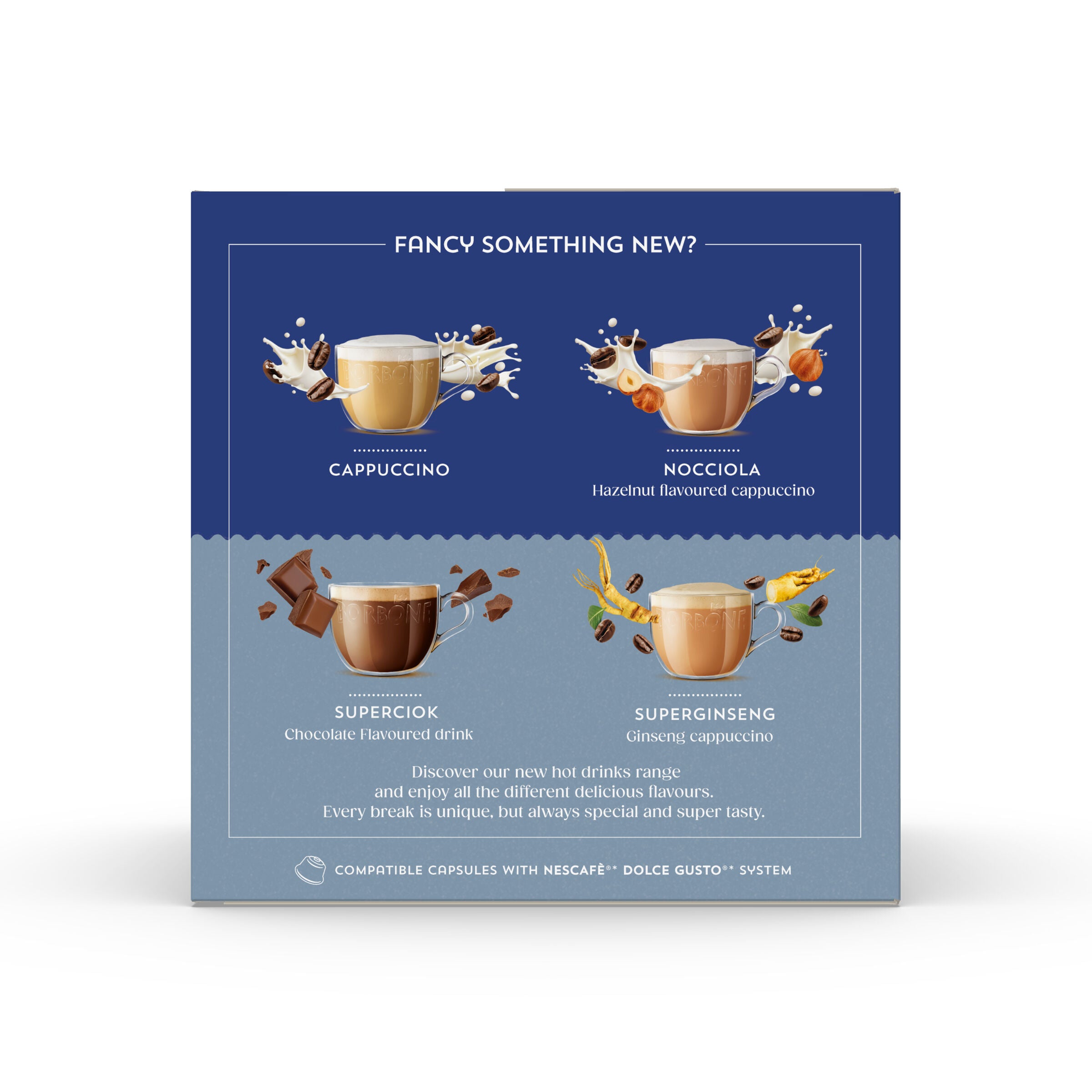 New Borbon Coffee Capsules Lungo Sublime Compatible Nescafe Dolce Gusto
