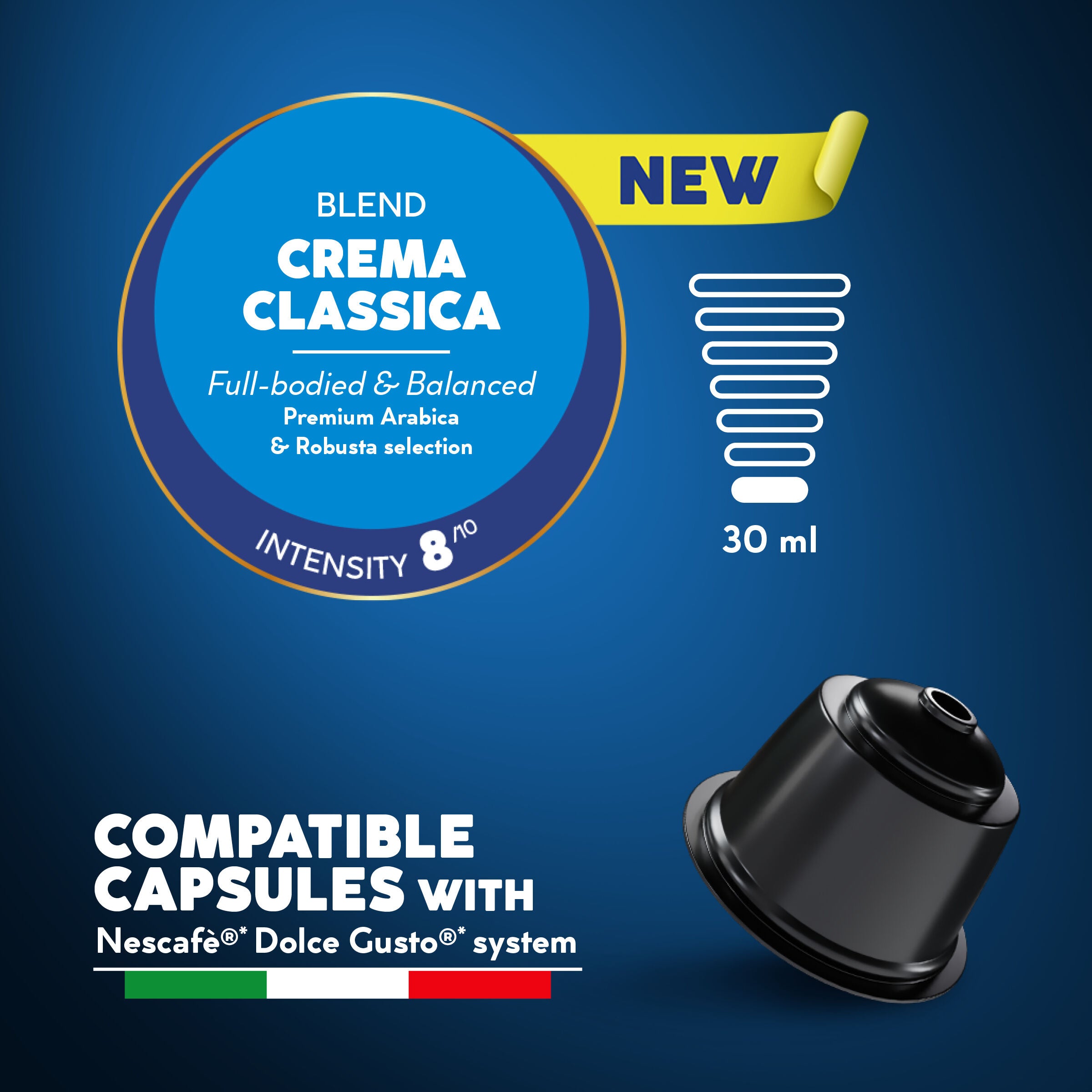 New Borbon Coffee Capsules Crema Classica Compatible Nescafe Dolce Gusto