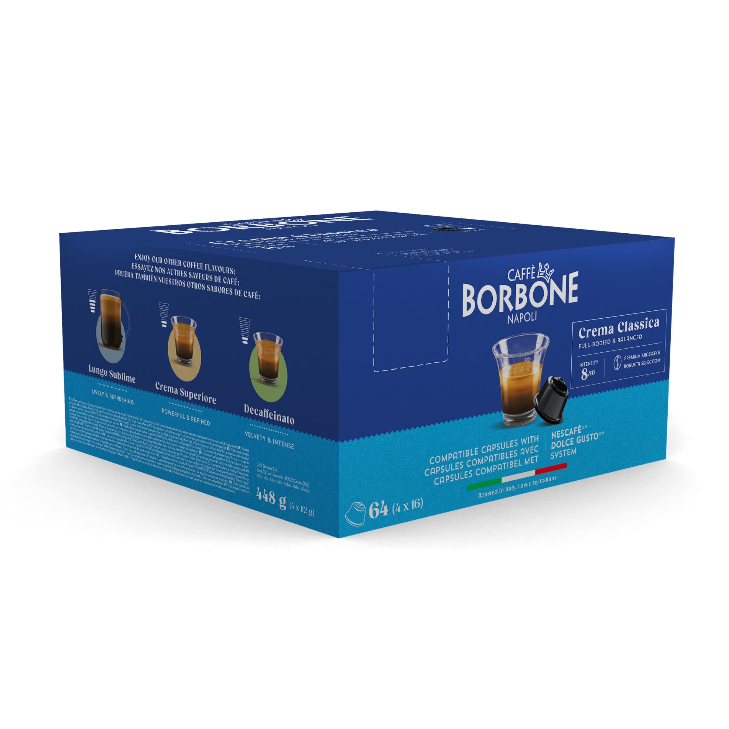 New Borbon Coffee Capsules Crema Classica Compatible Nescafe Dolce Gusto