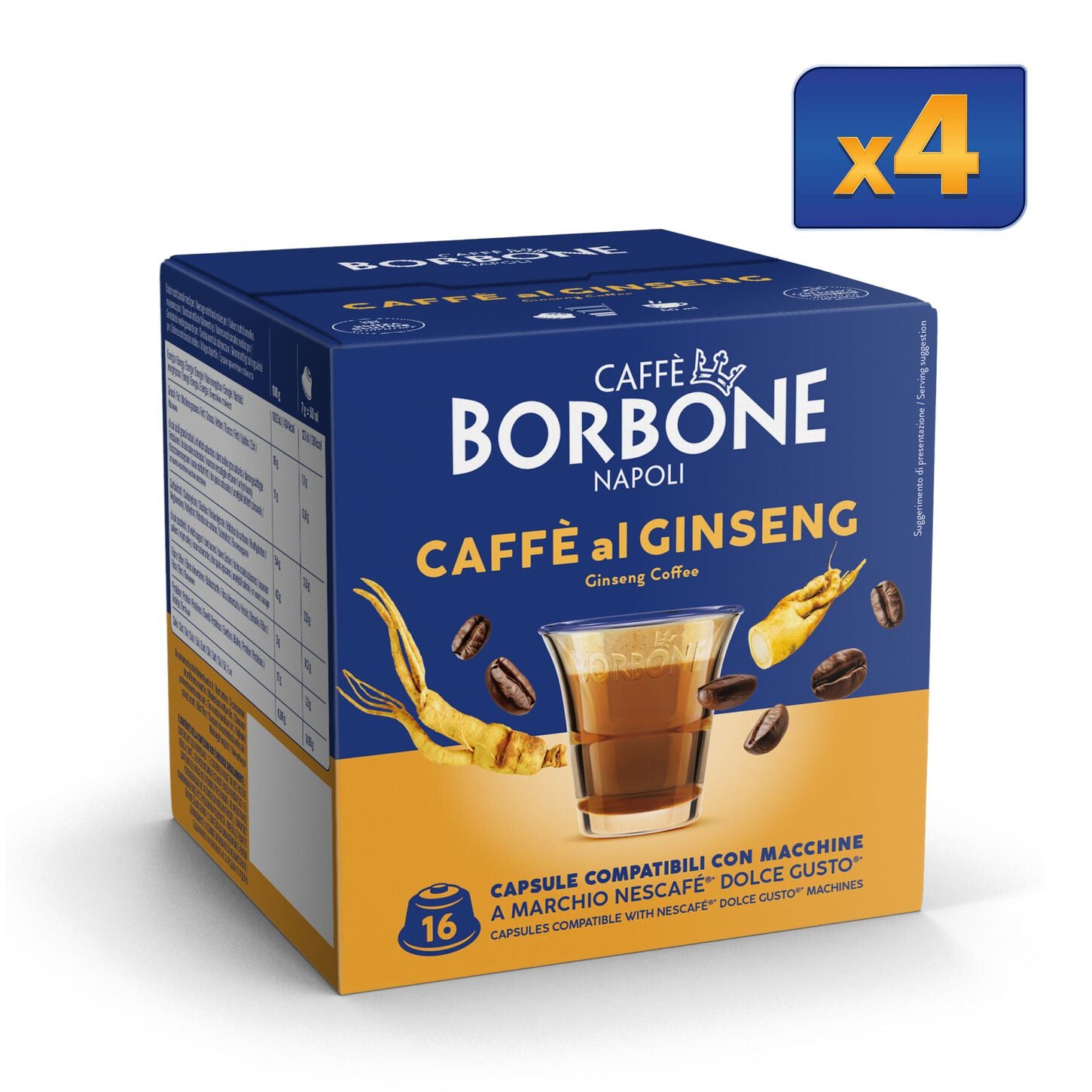 64 Capsules Borbone Compatible Coffee Machines Nescafe Dolce Gusto Flavored Ginseng