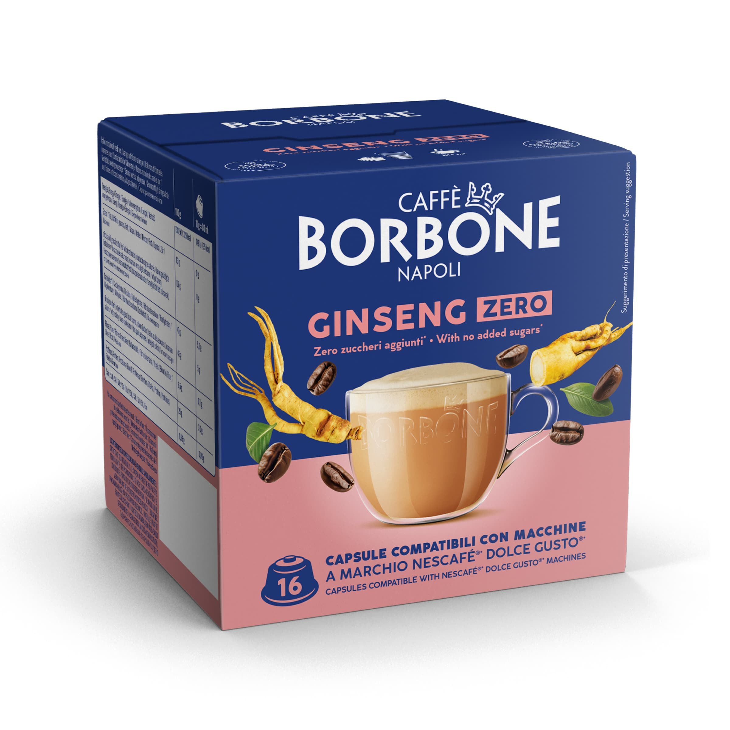 Capsules Compatible Borbone Machines Nescafe Dolce Gusto Coffee With The Taste Of Ginseng Zero