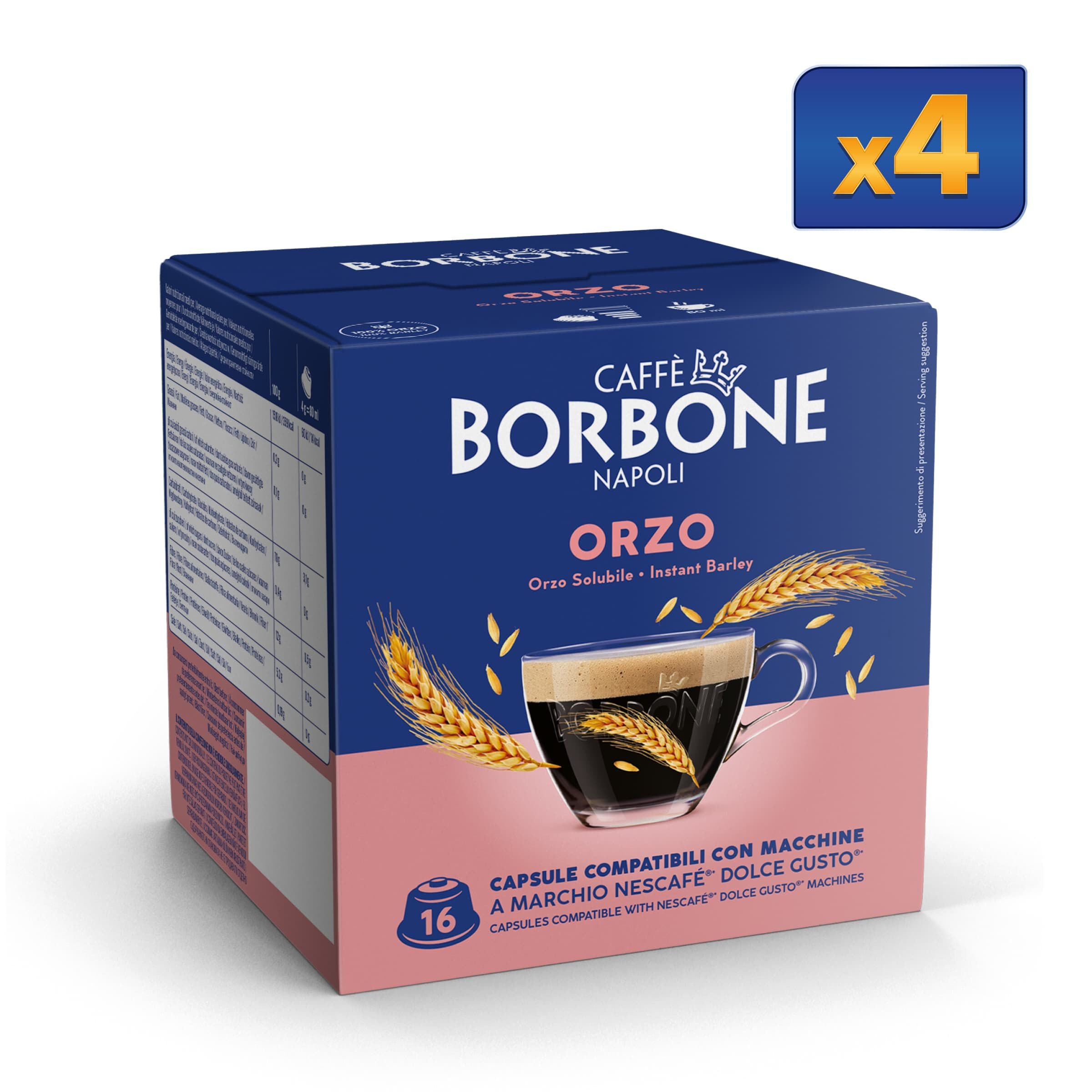 64 Capsules Instant Barley Caffe Borbone