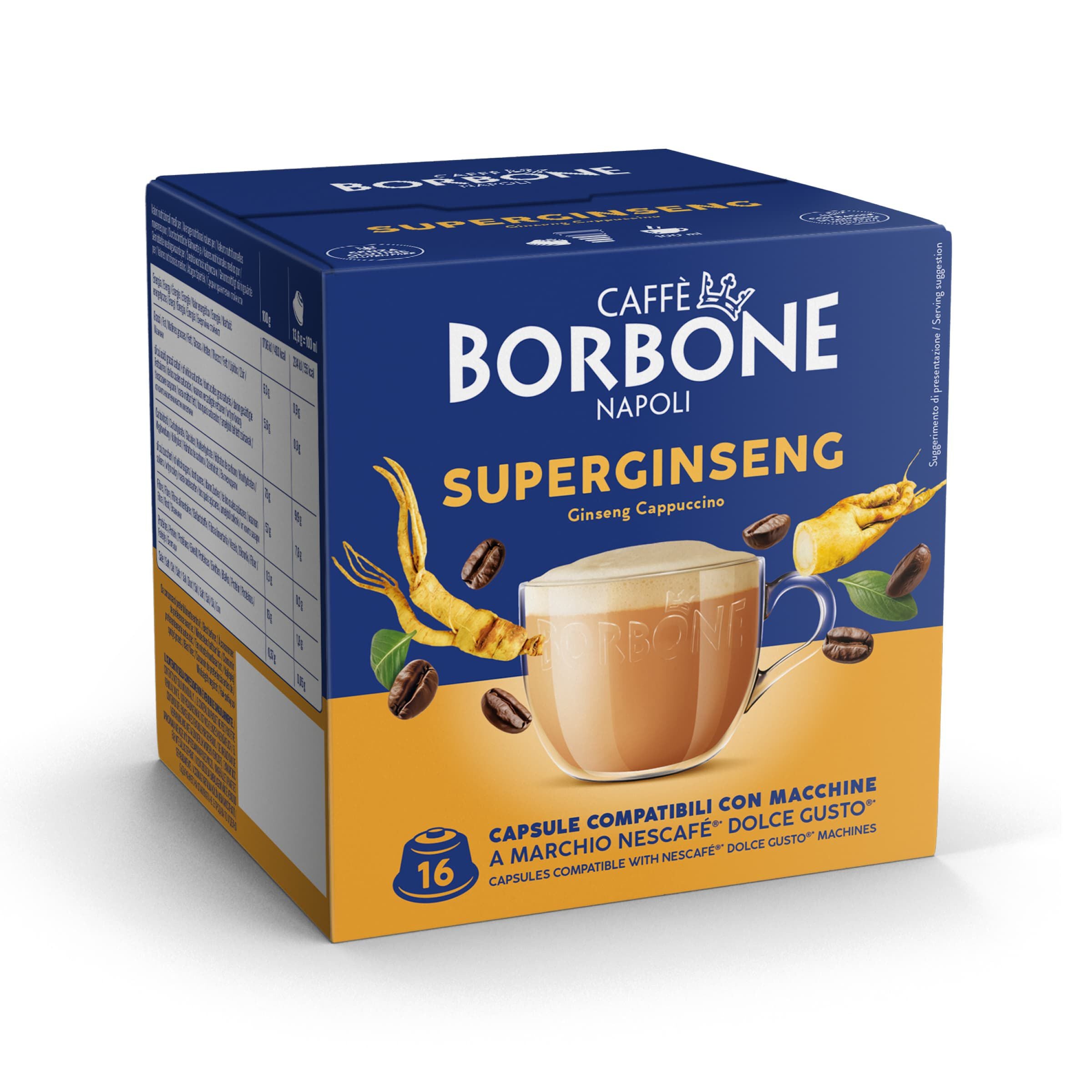 Capsules Borbone Compatible Coffee Machines Nescafe Dolce Gusto Flavored Superginseng