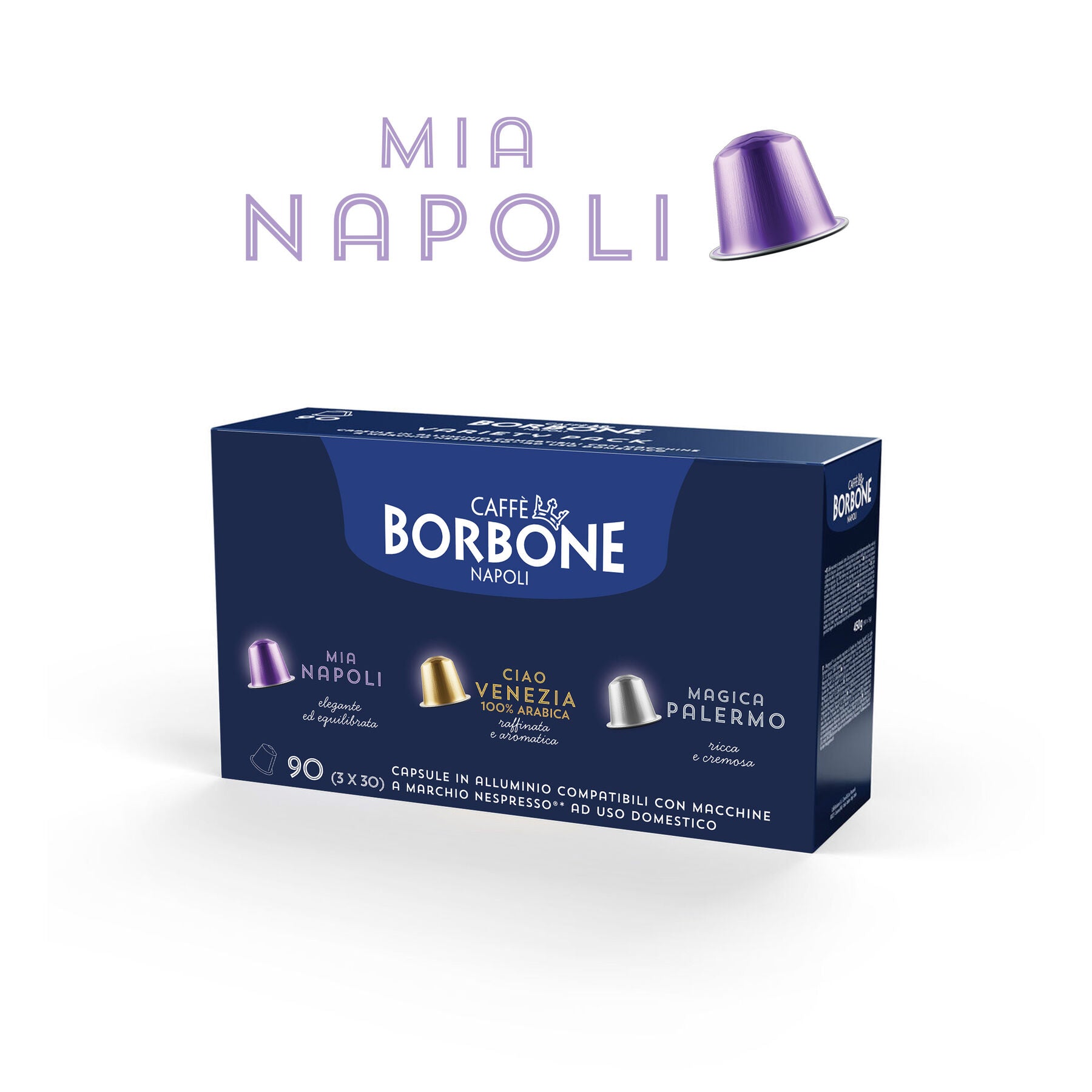 Capsules Borbone Blend Mia Napoli Compatible Nespresso Aluminum