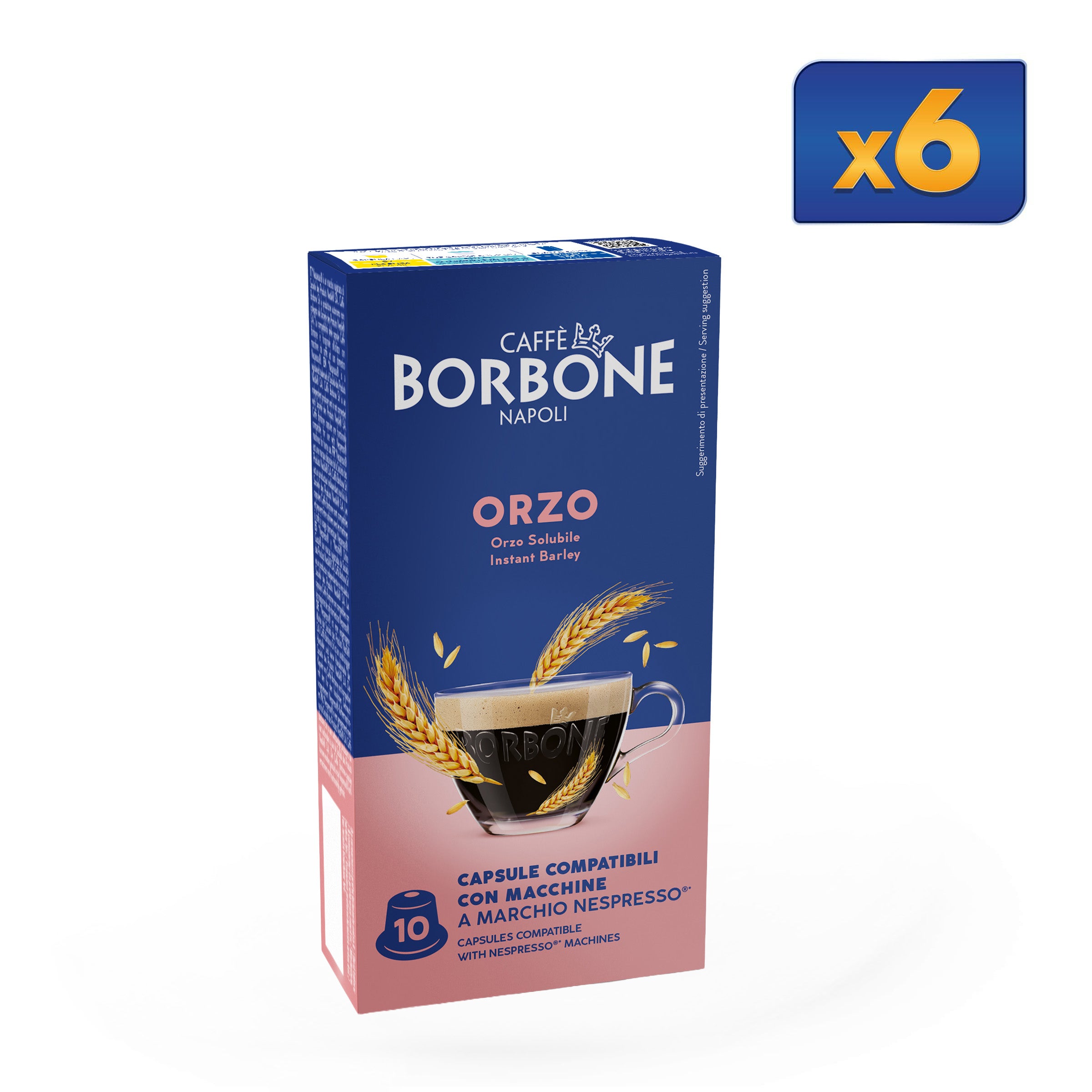 60 Capsules Instant Barley Caffe Borbone