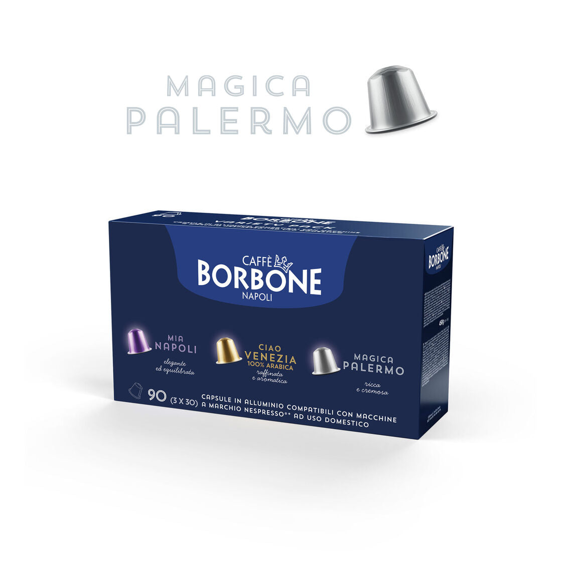 Capsules Borbone Blend Magica Palermo Compatible Nespresso Aluminum