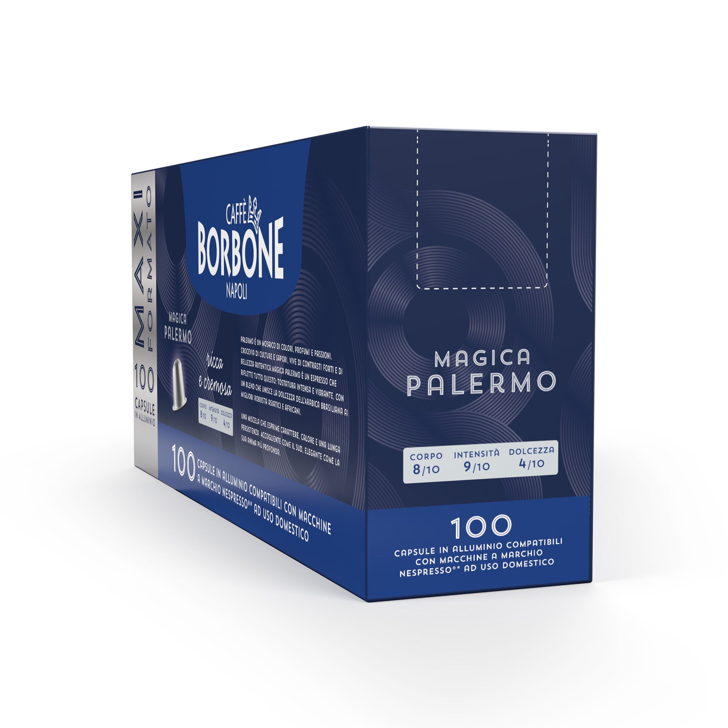New 100 Aluminum Capsules Compatible With Nespresso R Machines Magica Palermo Blend