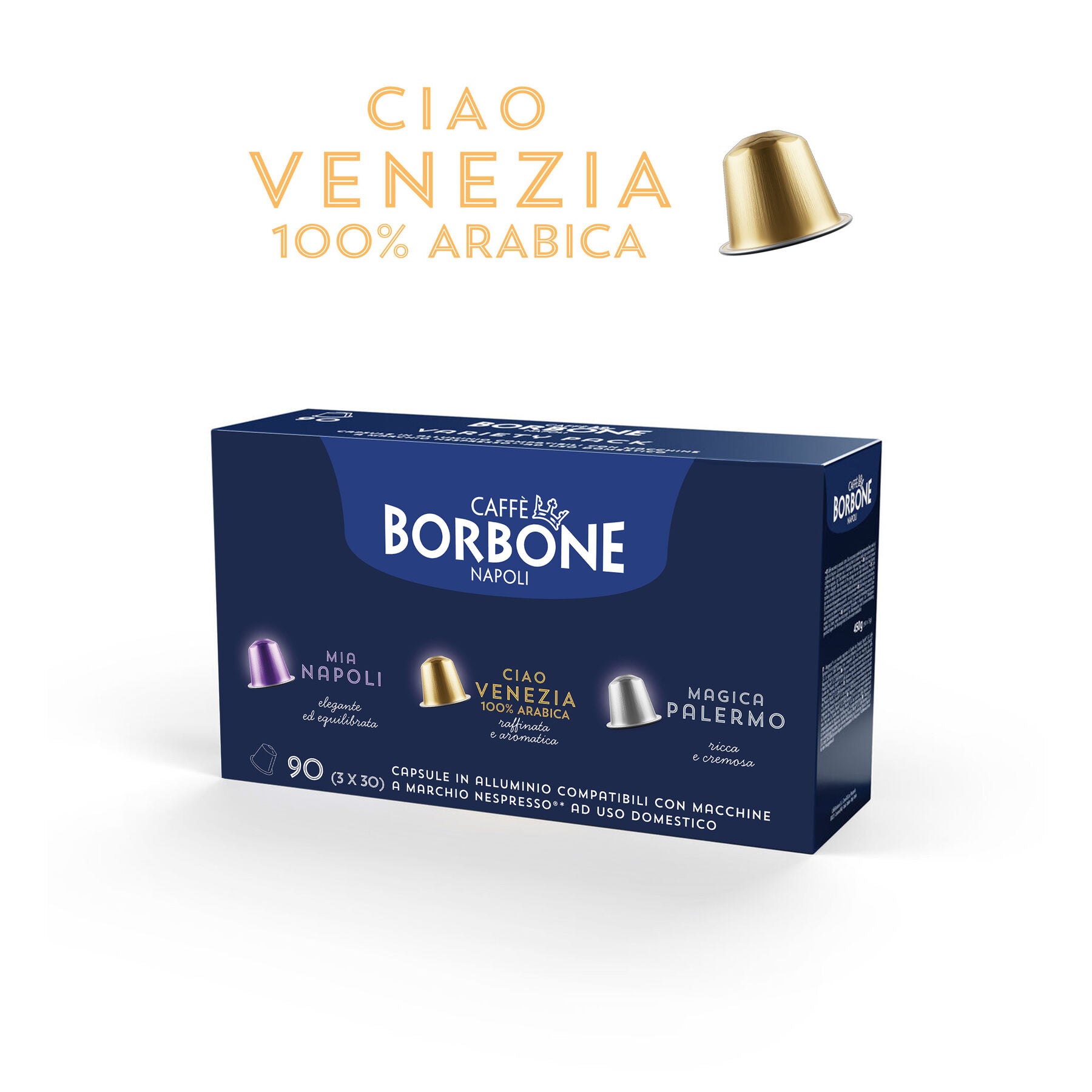 Capsules Borbone Blend Ciao Venezia Compatible Nespresso Aluminum