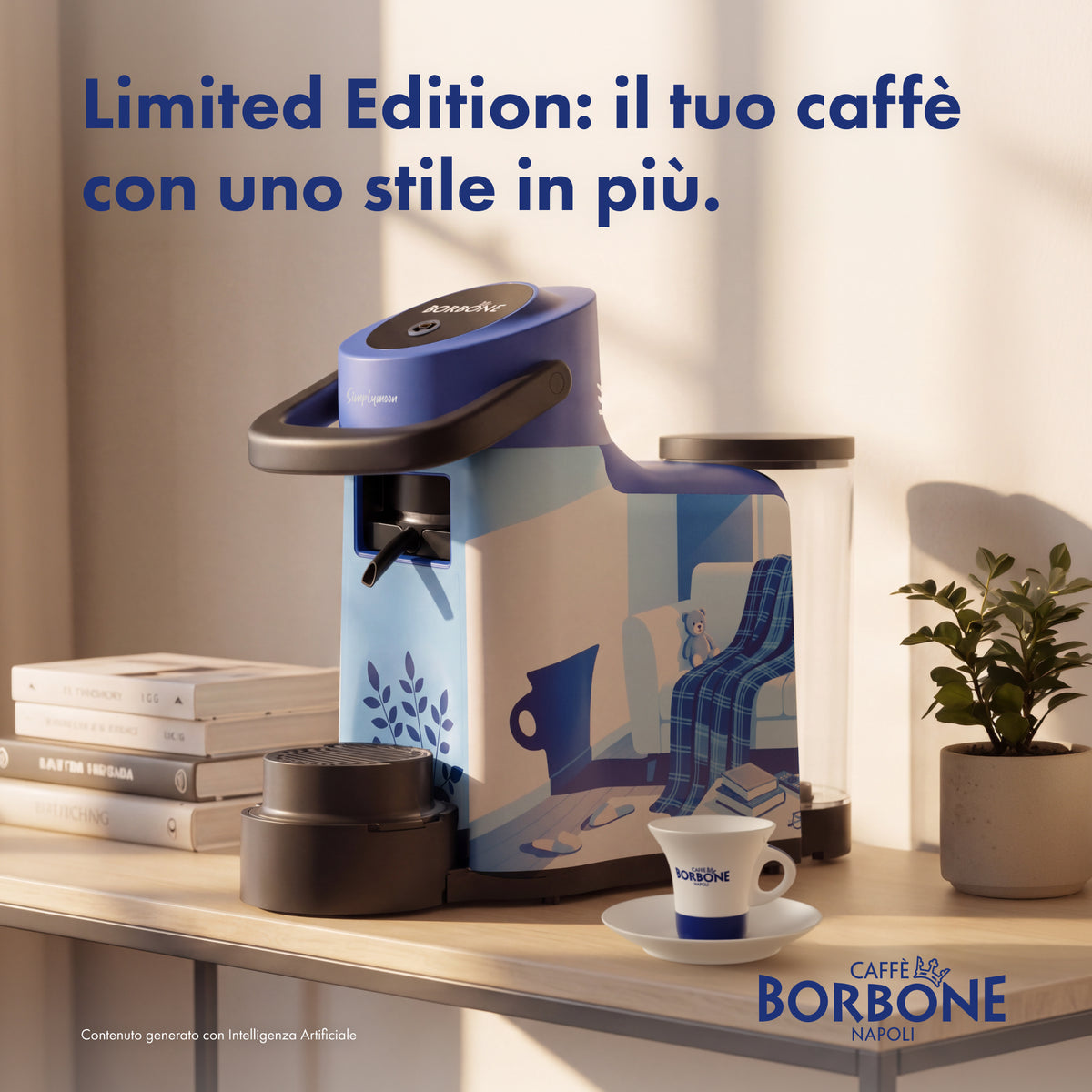Simplymoon Caffè Borbone Limited Edition Blu Grafica 1