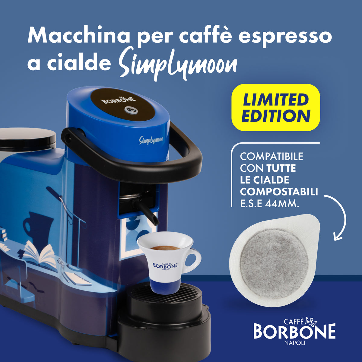 Simplymoon Caffè Borbone Limited Edition Blu Grafica 2