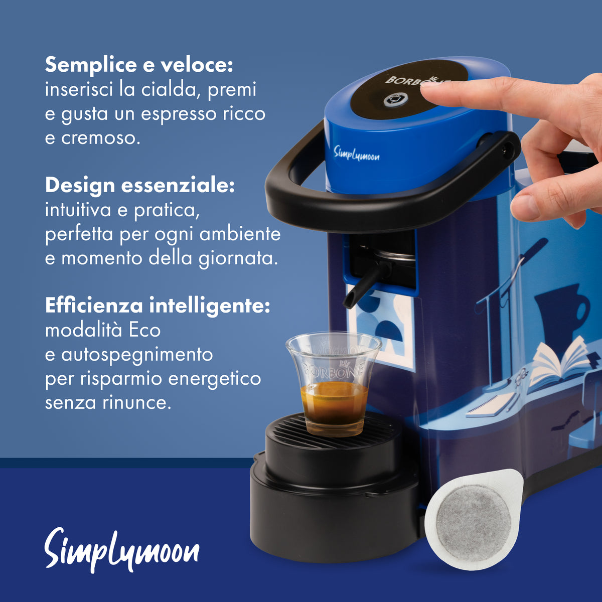 Simplymoon Caffè Borbone Limited Edition Blu Grafica 2