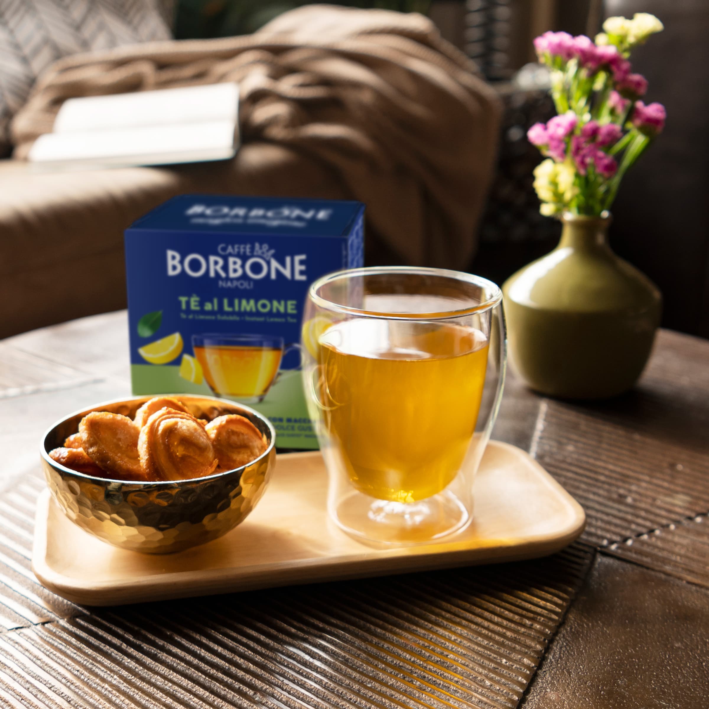64 Capsules Lemon Tea Flavor Caffe Borbone For Instant Drink