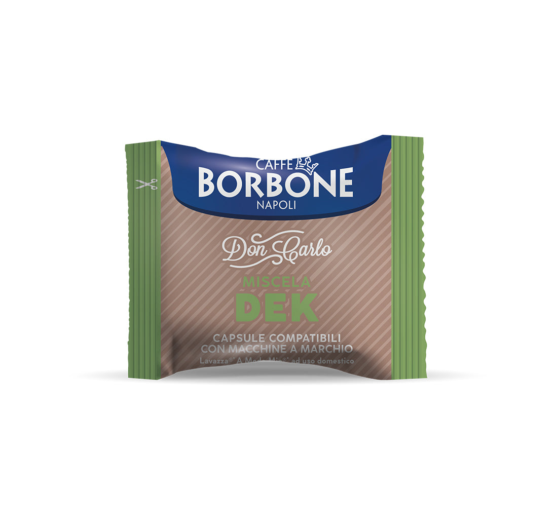 Borbone Don Carlo Green Dek Blend Capsules Compatible Lavazza A Modo Mio