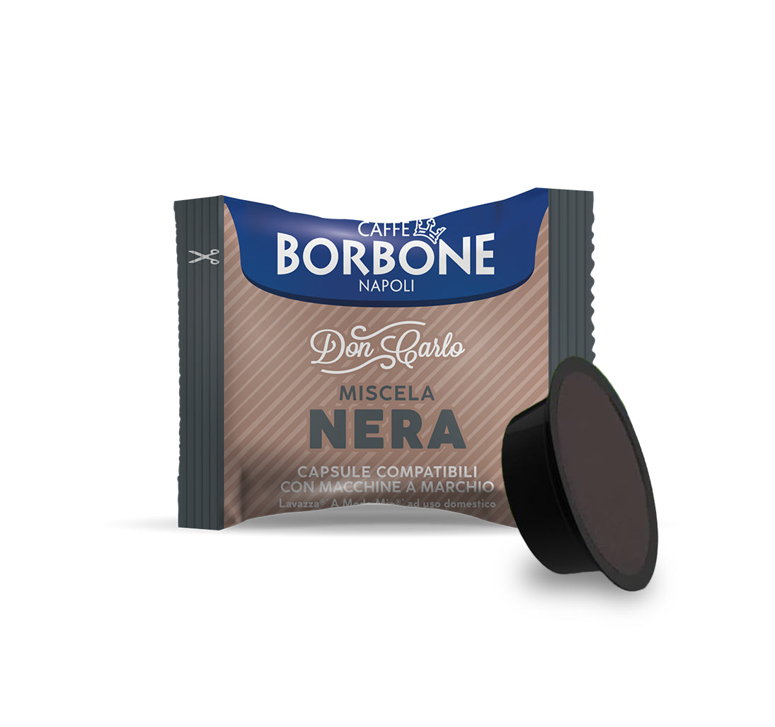Borbone Don Carlo Black Blend Capsules Compatible Lavazza A Modo Mio