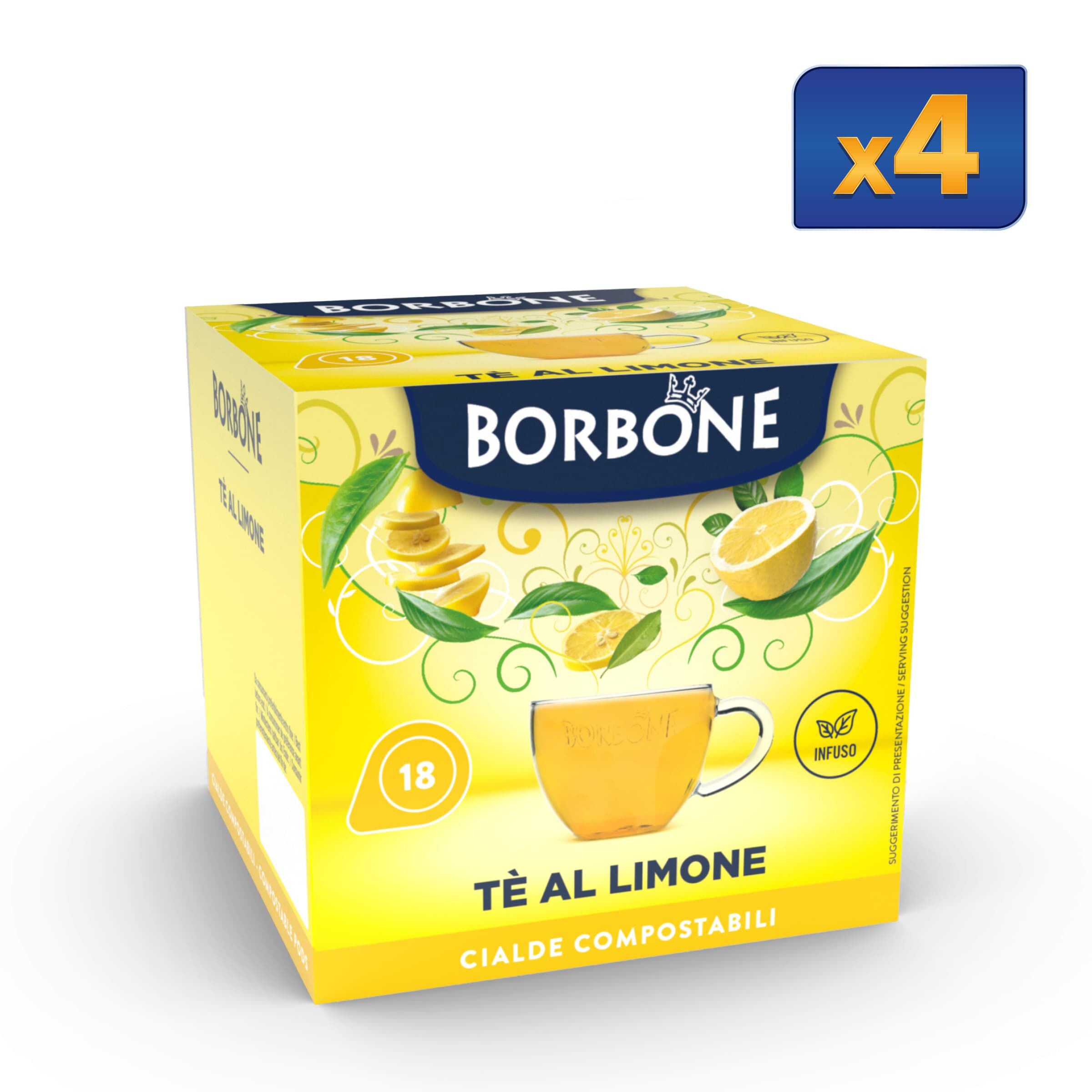 72 Lemon Tea Paper Pods Caffe Borbone