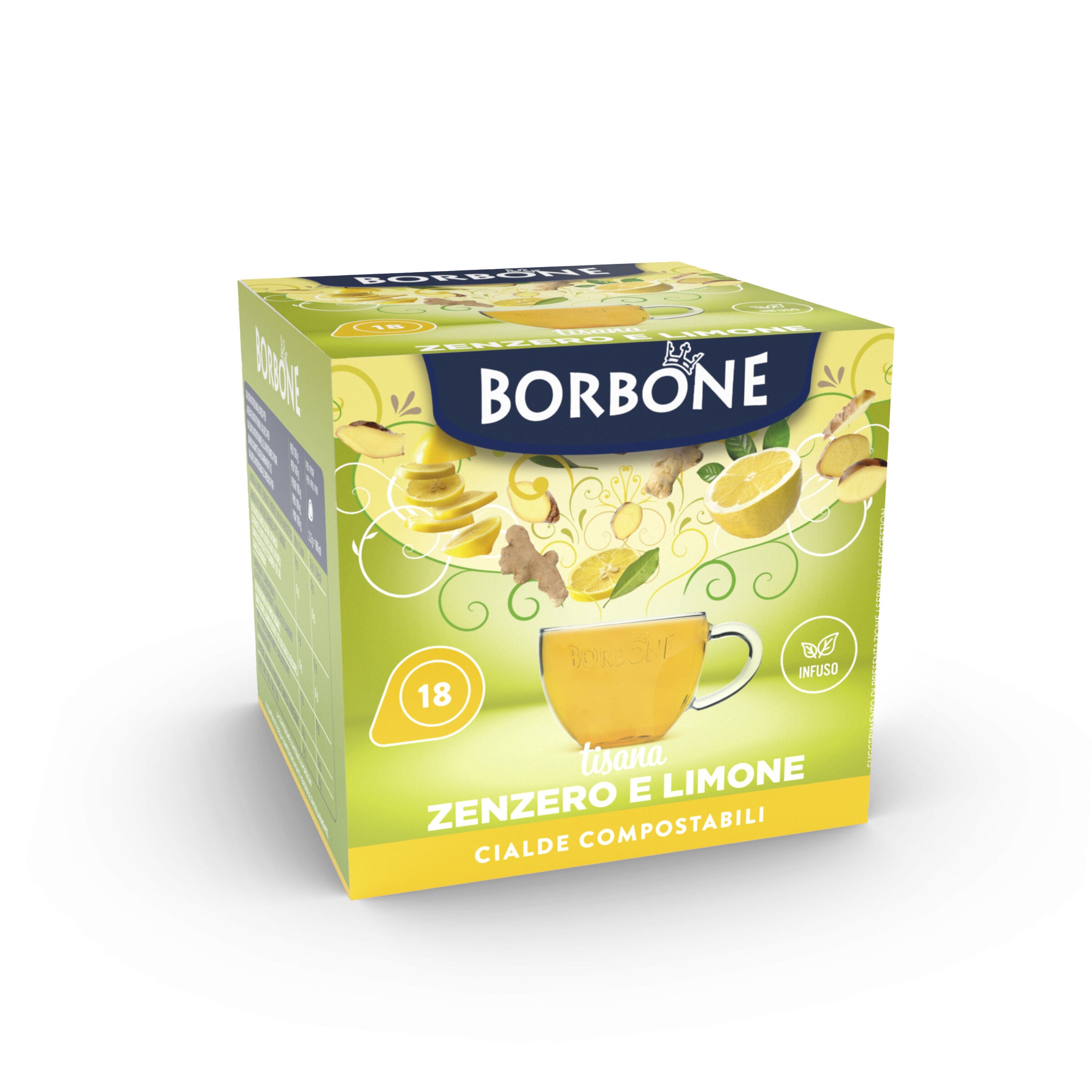 Ese Paper Pods 44 Mm Caffe Borbone Lemon Ginger Herbal Tea