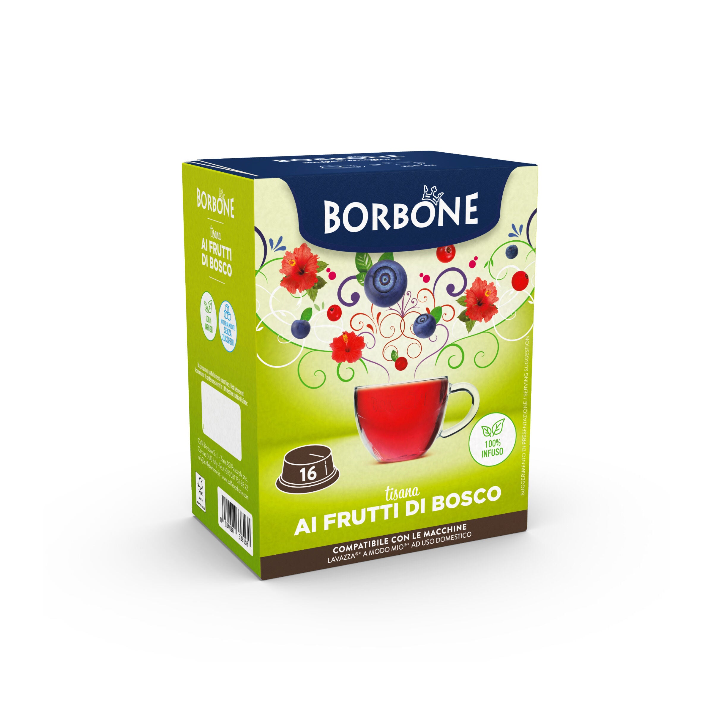 Capsule Compatible Borbone Lavazza A Modo Mio Machines Herbal Tea With Berries