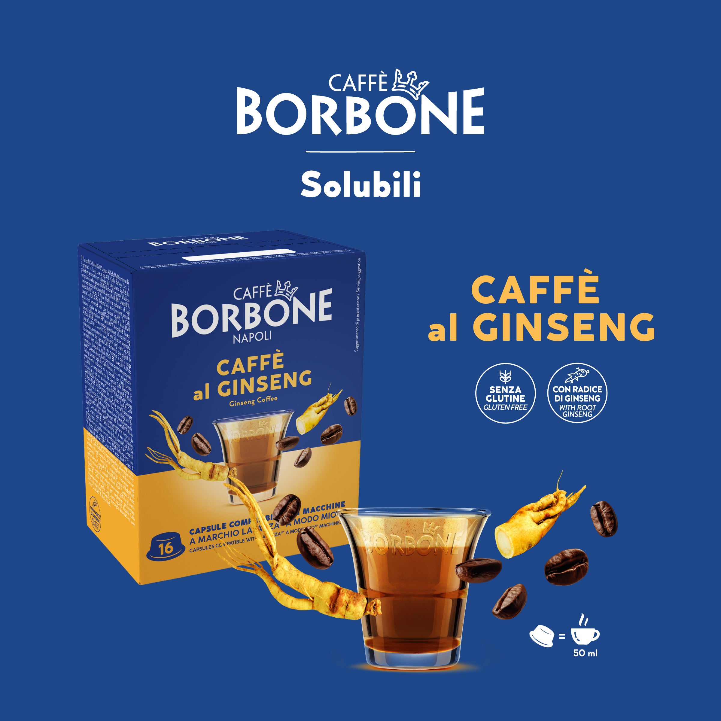 Capsule Compatible Borbone Lavazza A Modo Mio Coffee Machines With The Taste Of Ginseng