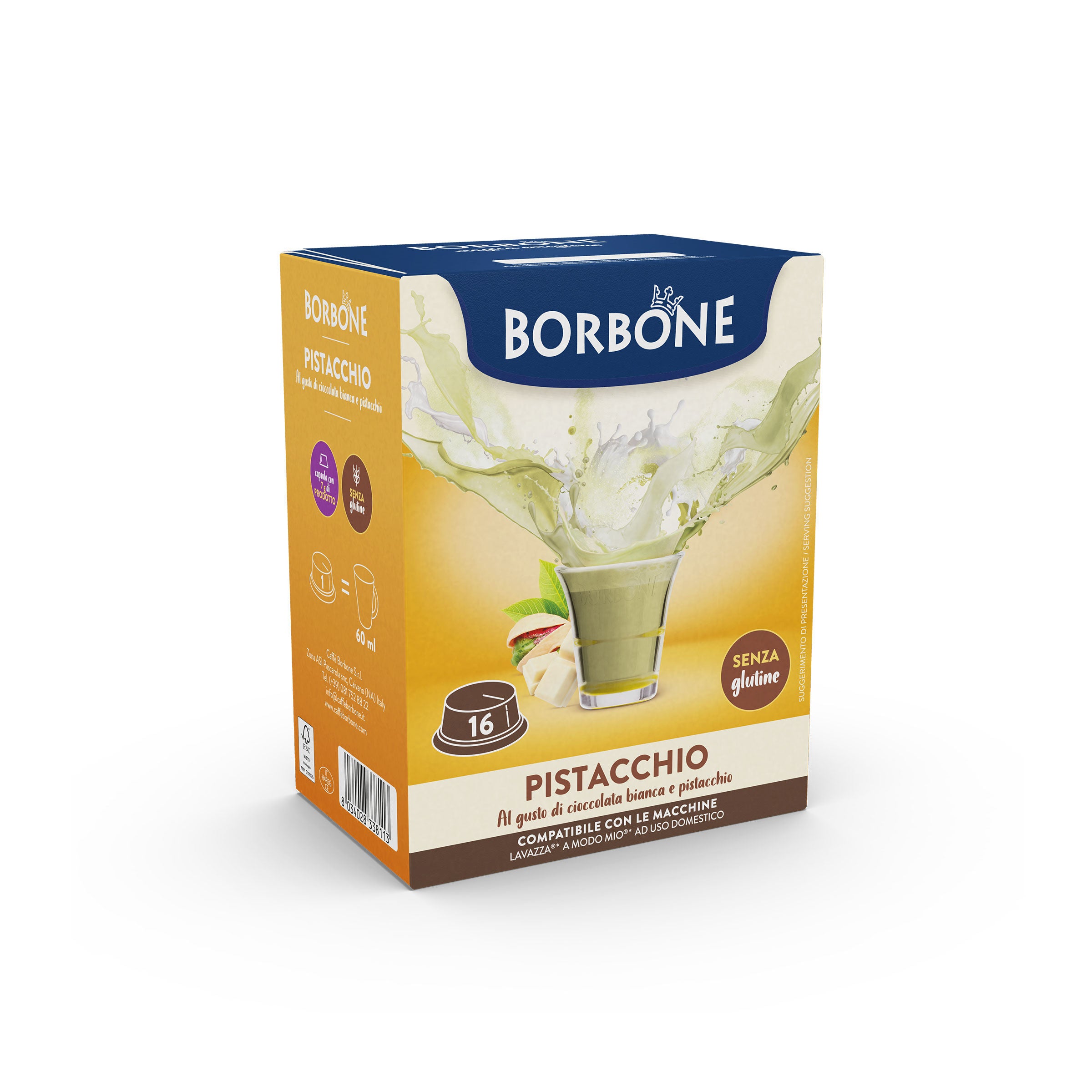 Capsule Compatible Borbone Lavazza A Modo Mio Coffee Machines With The Taste Of Pistacchio