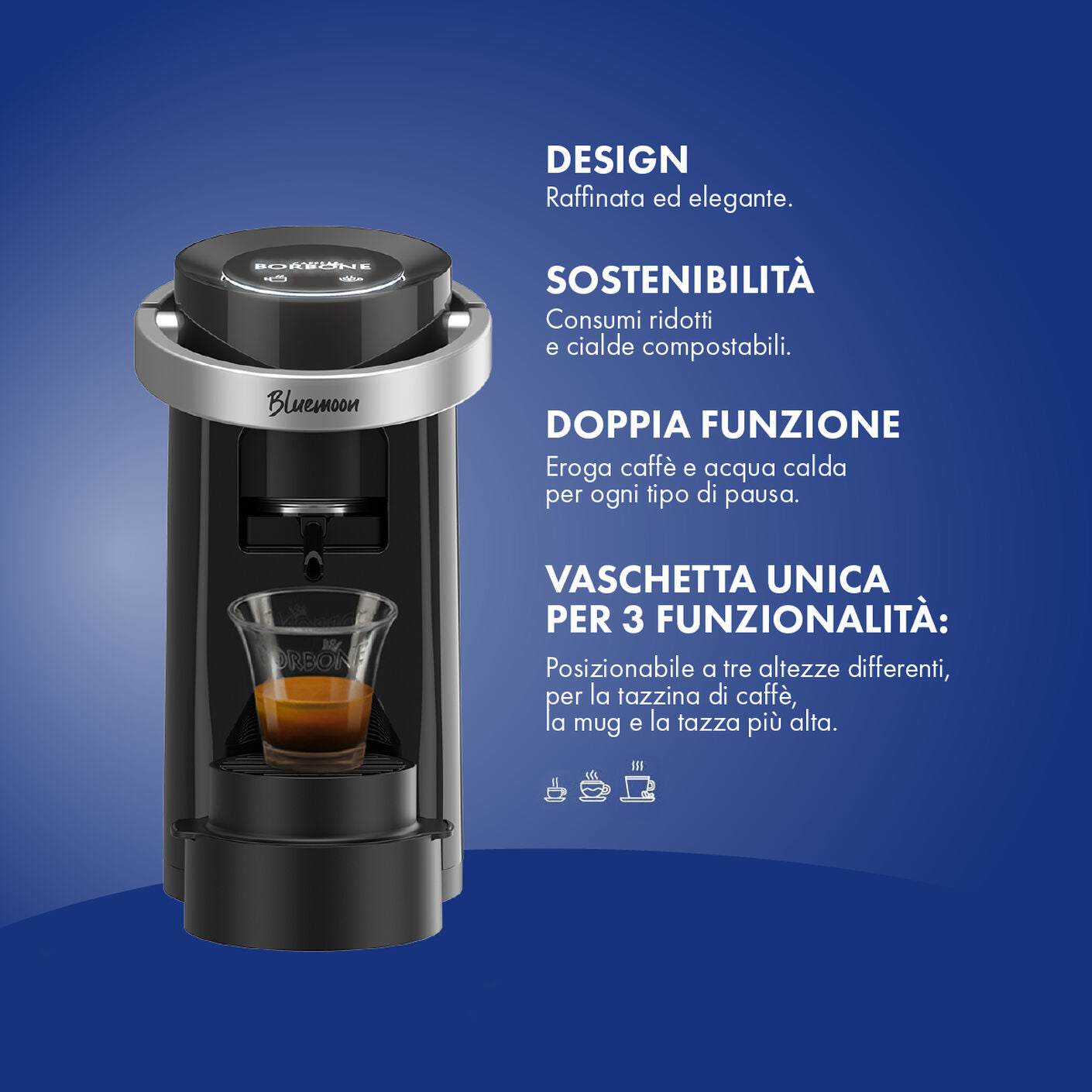Bluemoon Caffe Borbone White