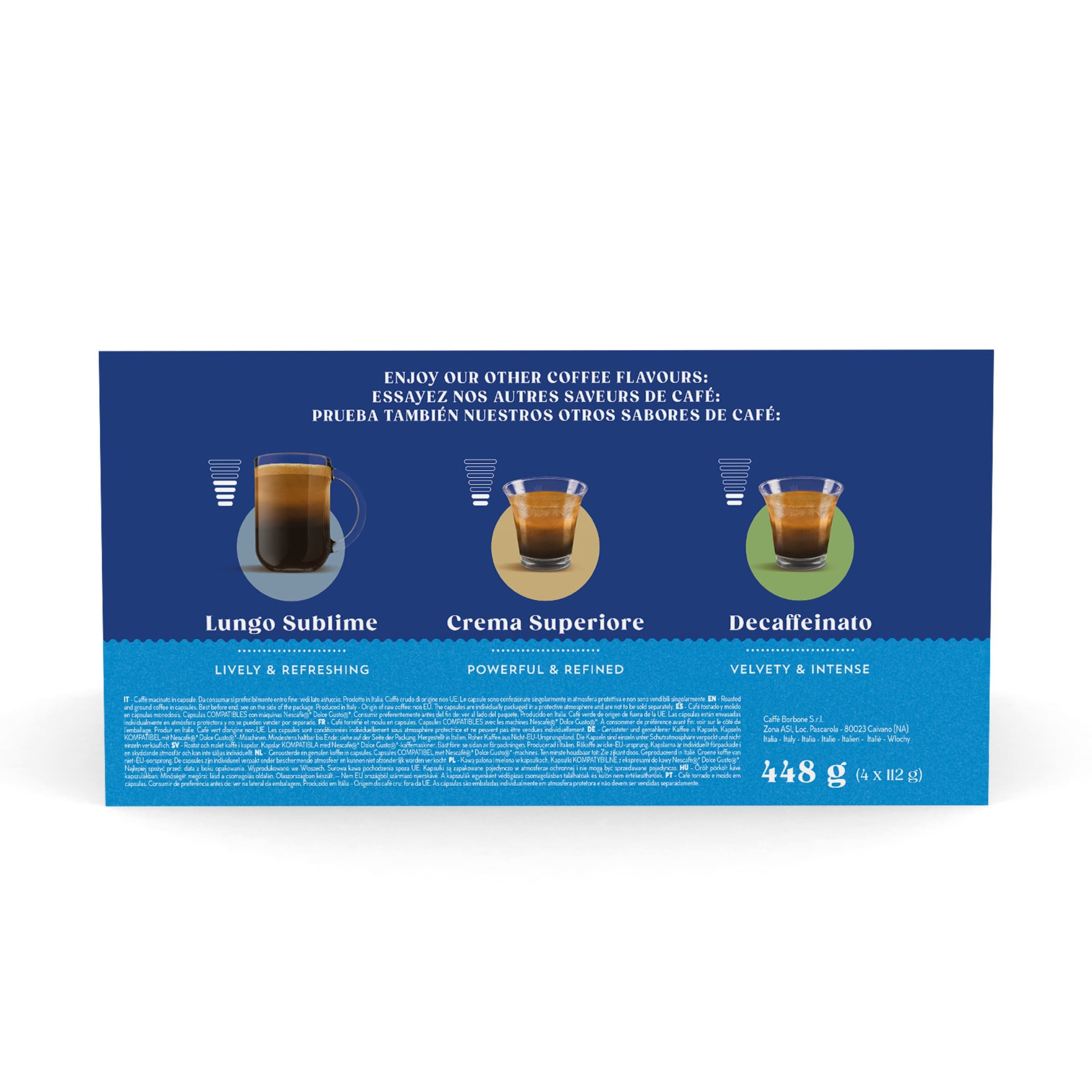 New Borbon Coffee Capsules Crema Classica Compatible Nescafe Dolce Gusto