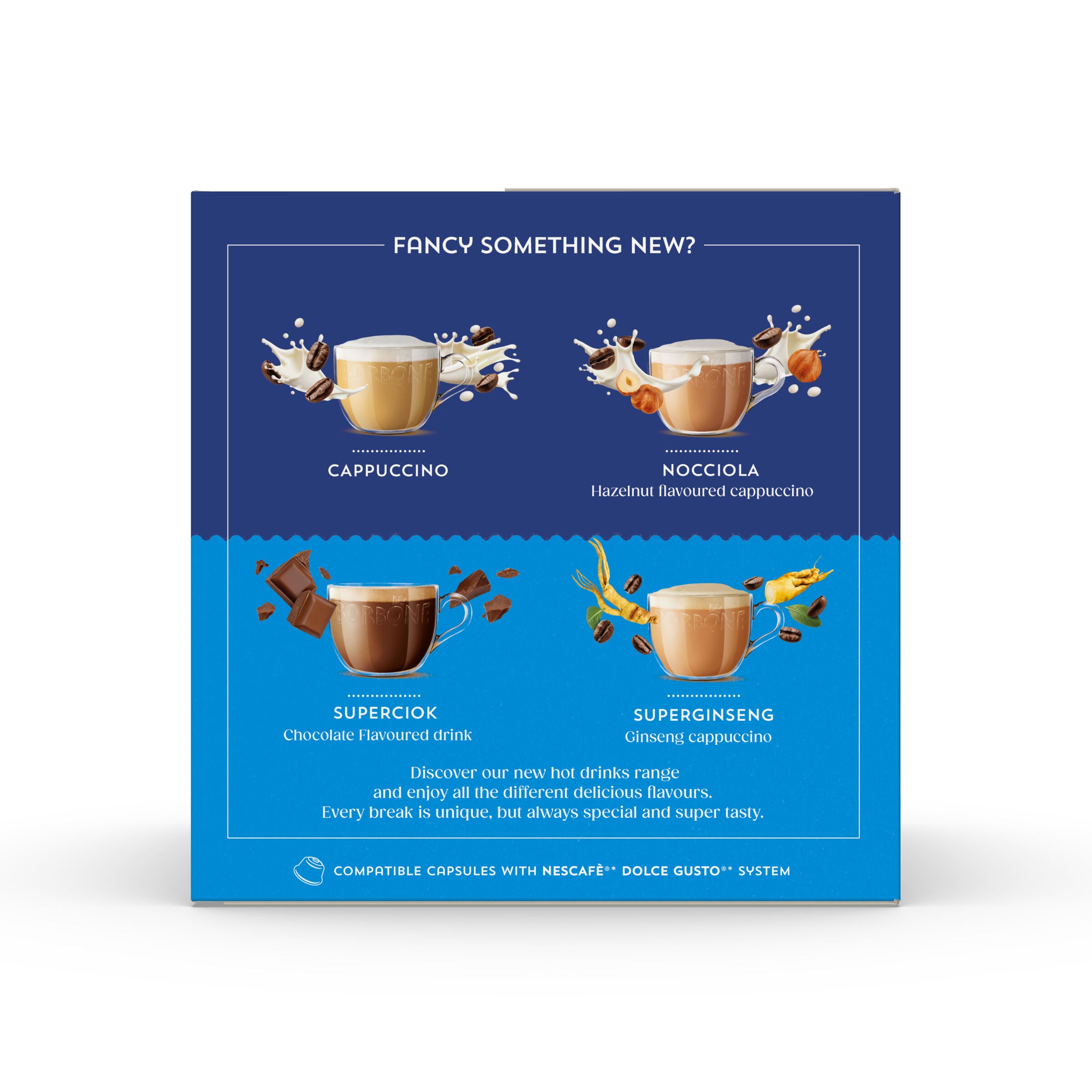 New Borbon Coffee Capsules Crema Classica Compatible Nescafe Dolce Gusto