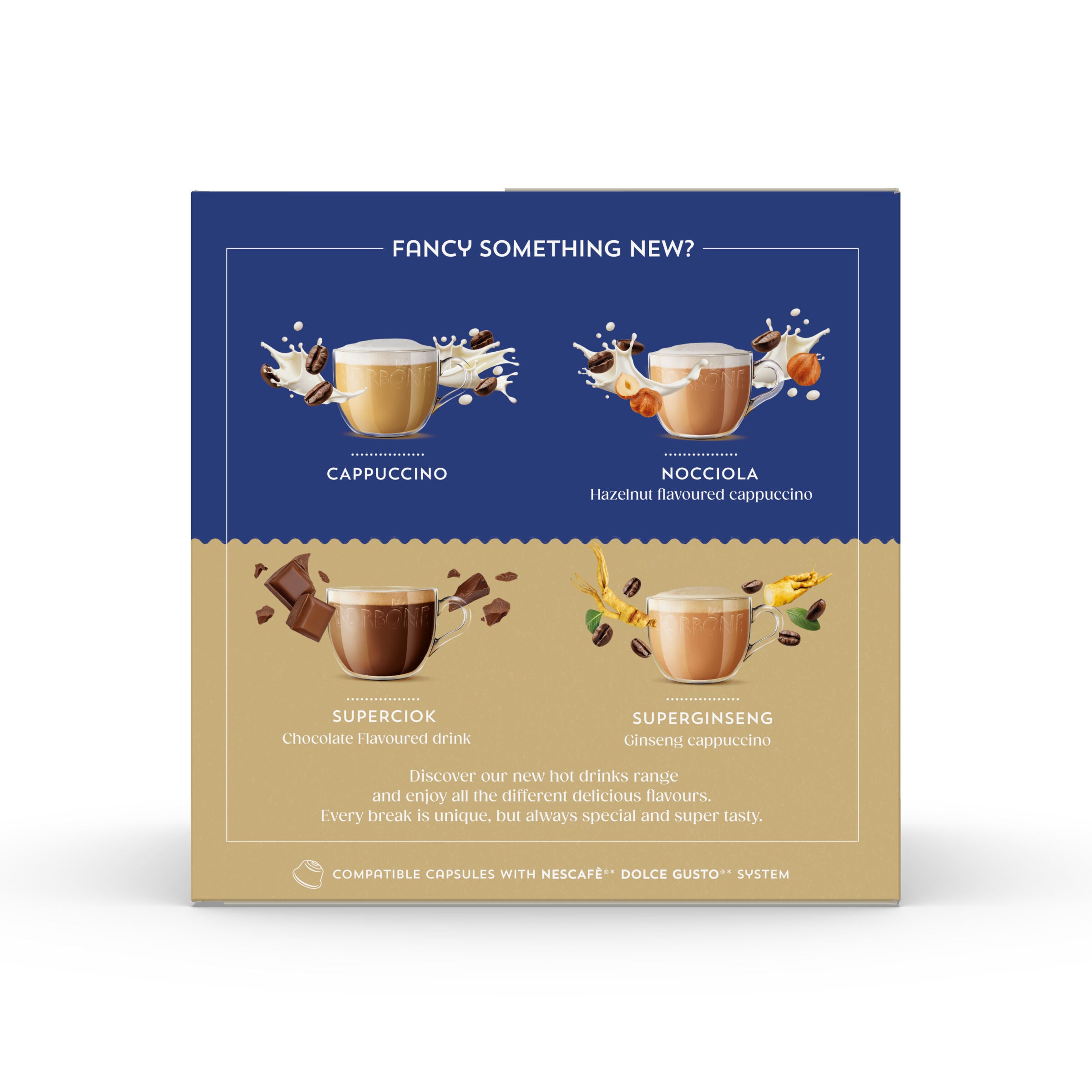 New Borbon Coffee Capsules Crema Superiore Compatible Nescafe Dolce Gusto