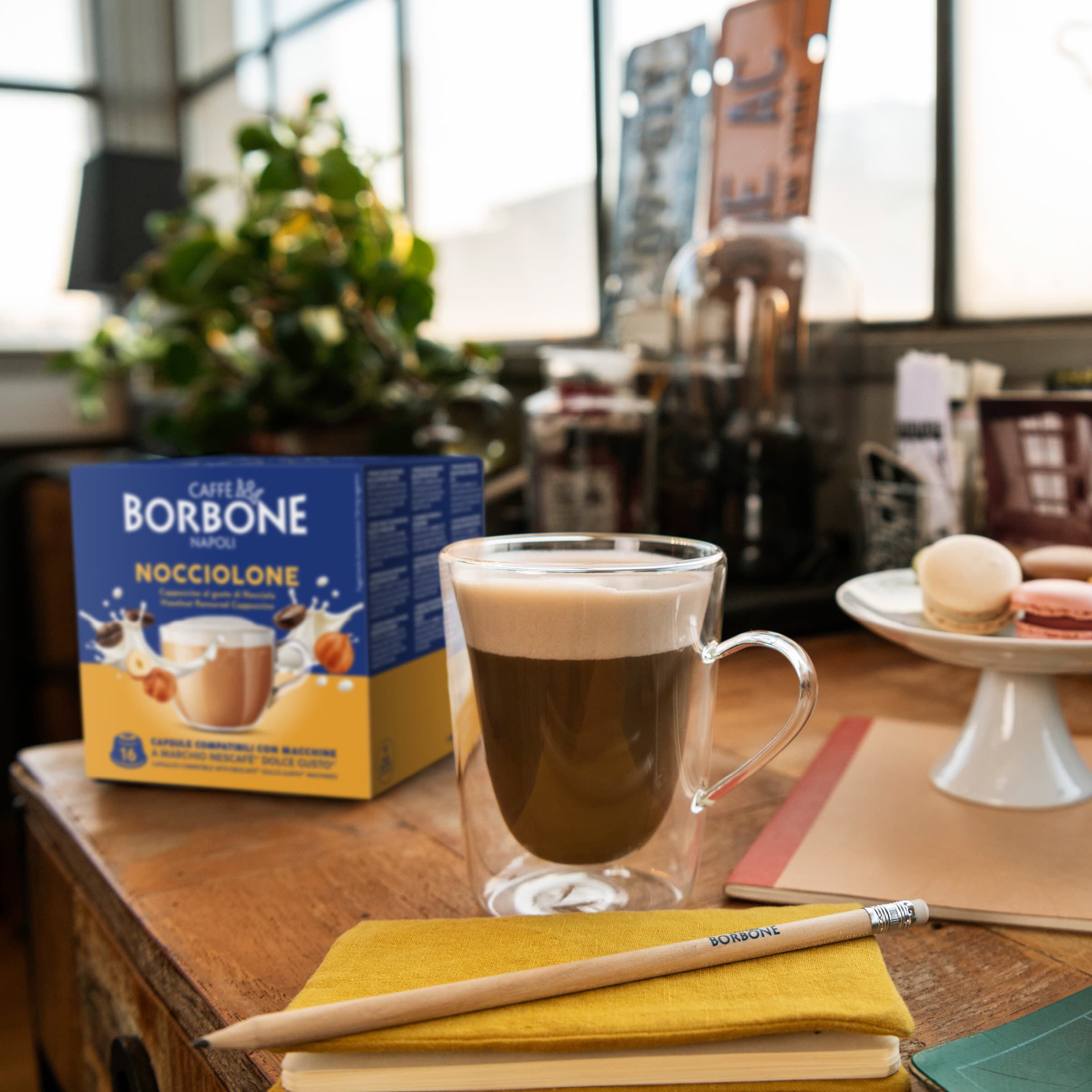 64 Capsules Nocciolone Borbone For Soluble Beverage With Hazelnut Cappuccino Flavor