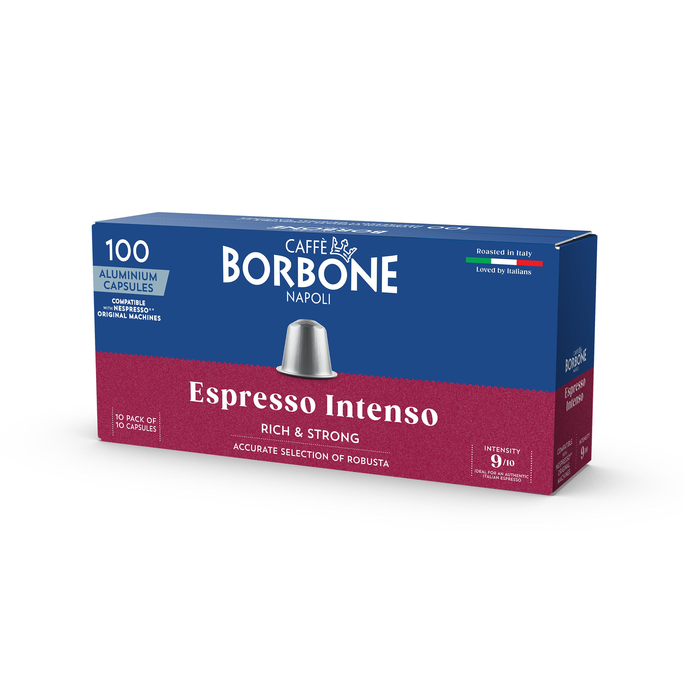 New Capsules Borbone Blend Espresso Intenso Compatible Nespresso Aluminum