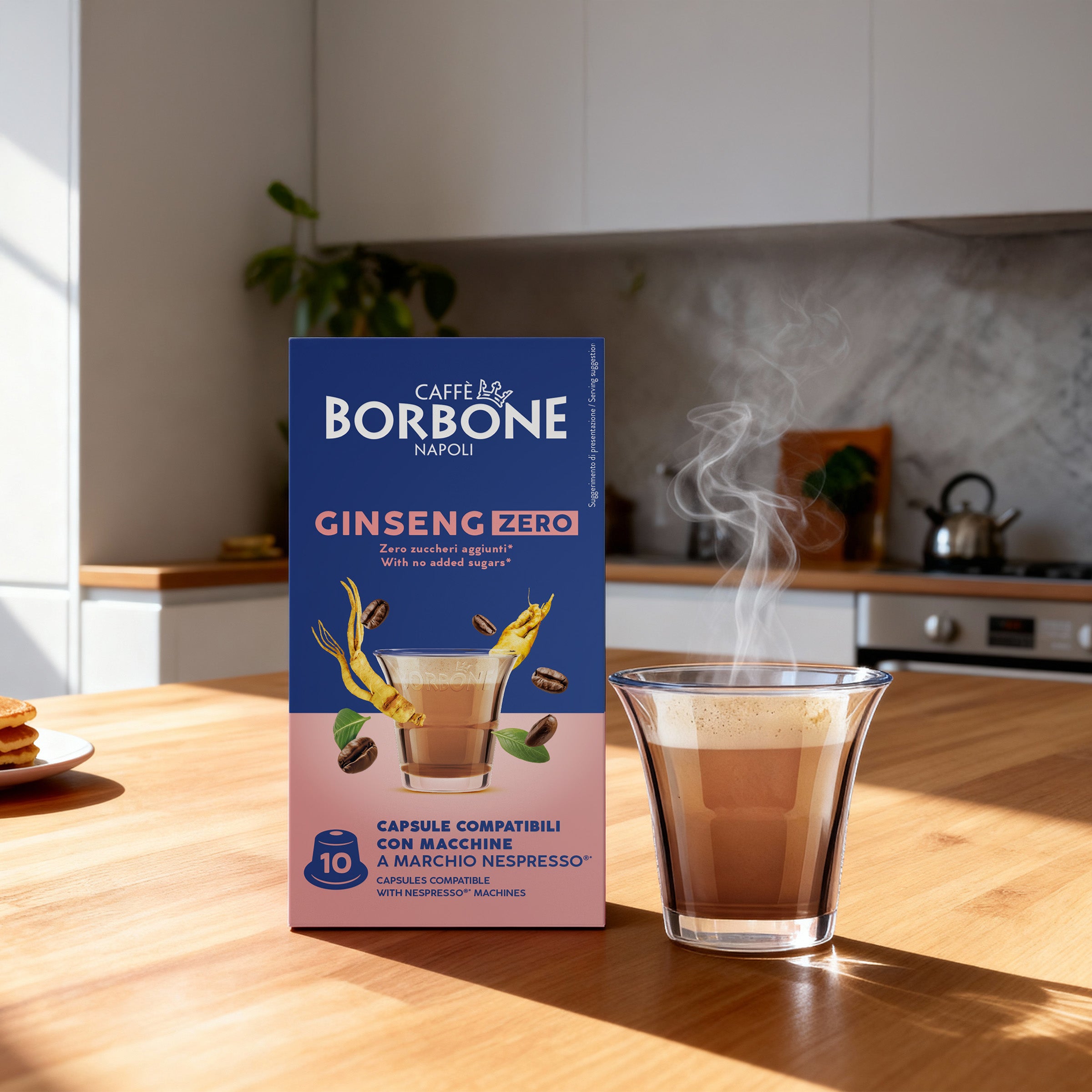 Borbone Compatible Capsules Nespresso Coffee Machines With The Taste Of Ginseng Zero