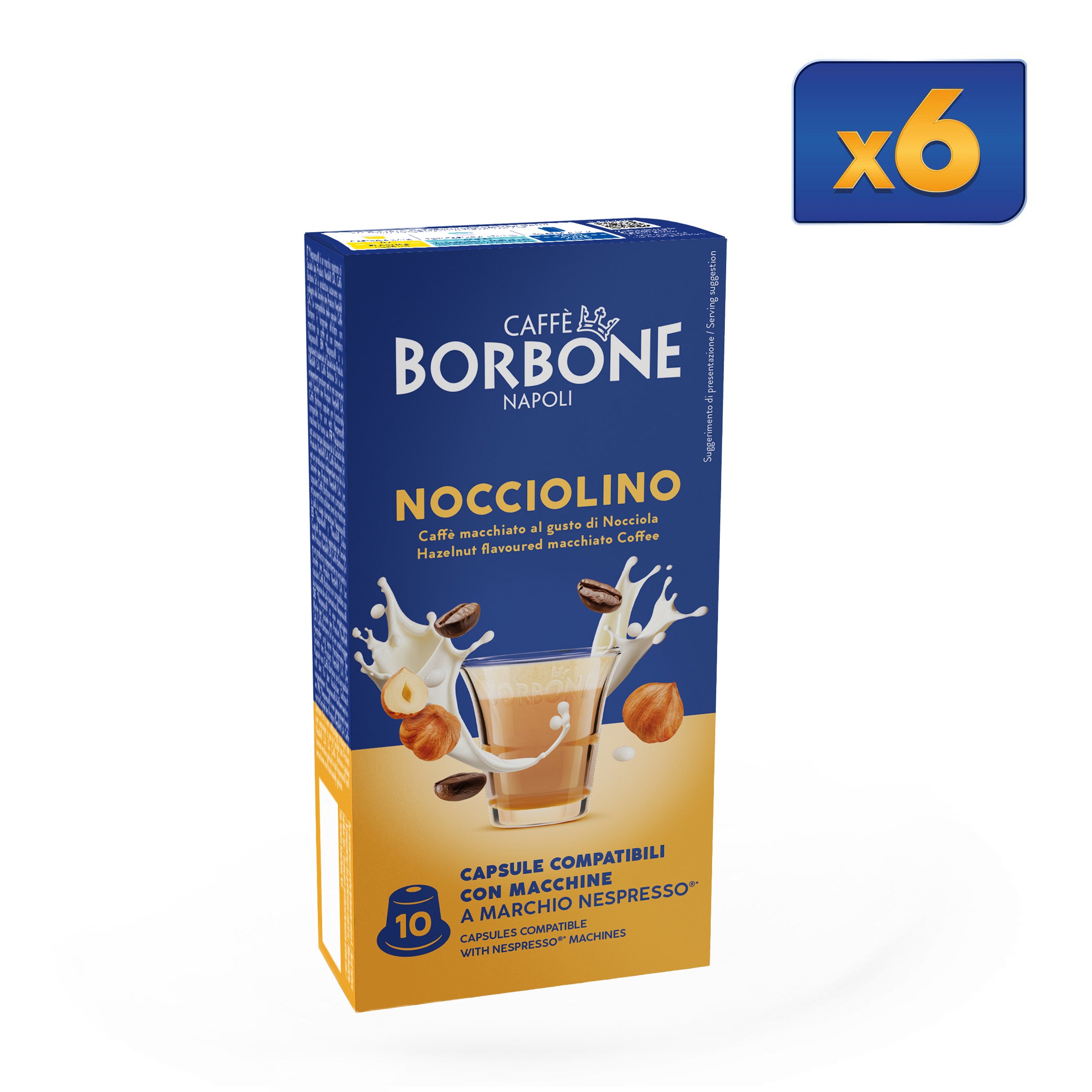 60 Capsules Nocciolino Caffe Borbone For Instant Drink