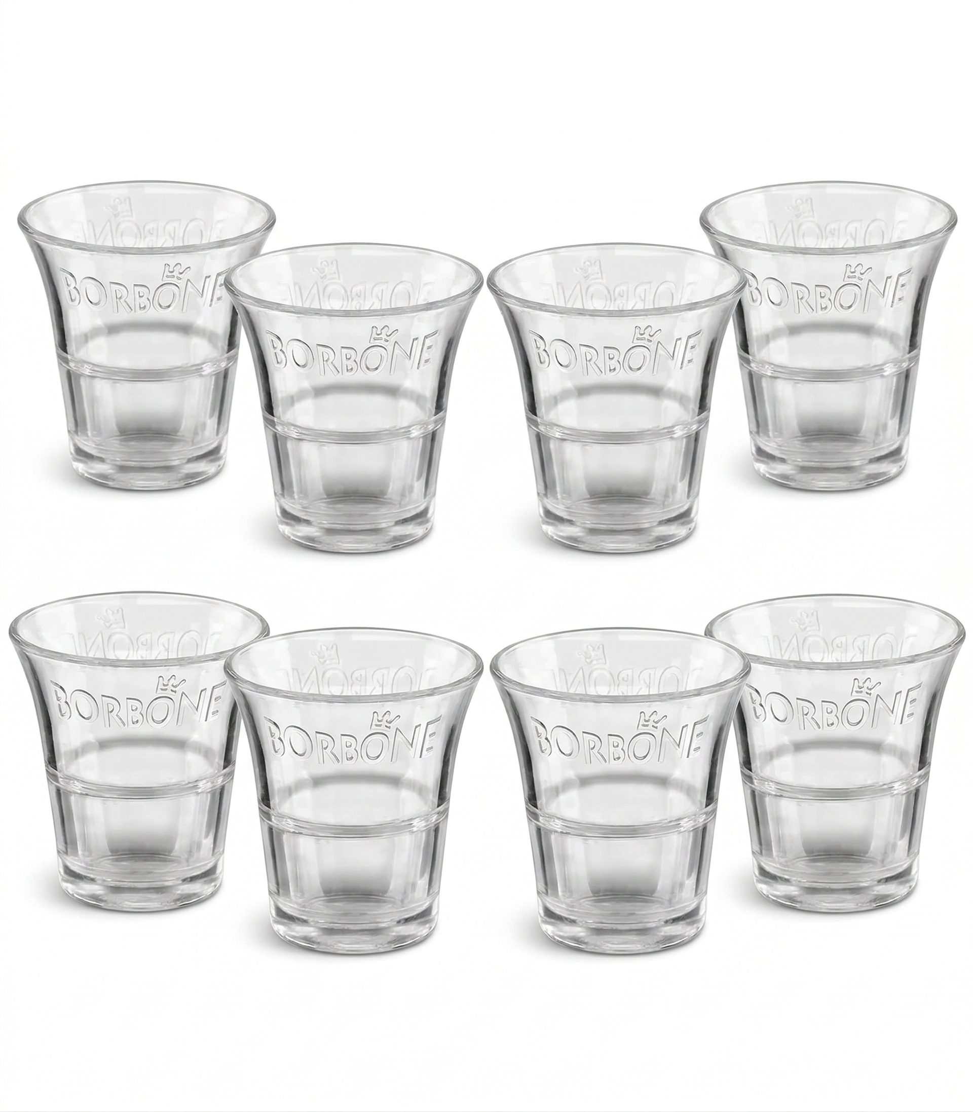 6 Glass Cups Caffe Borbone