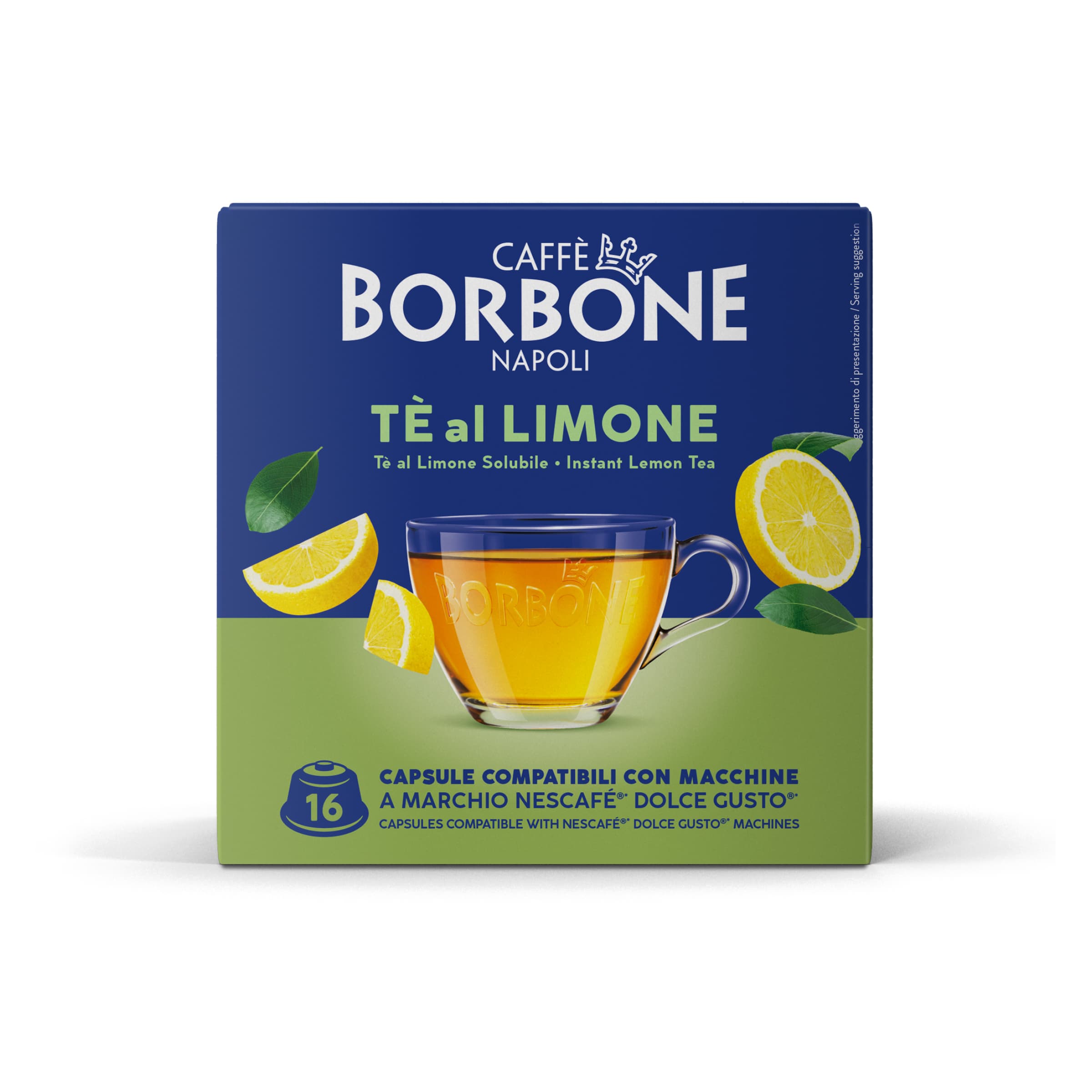64 Capsules Lemon Tea Flavor Caffe Borbone For Instant Drink